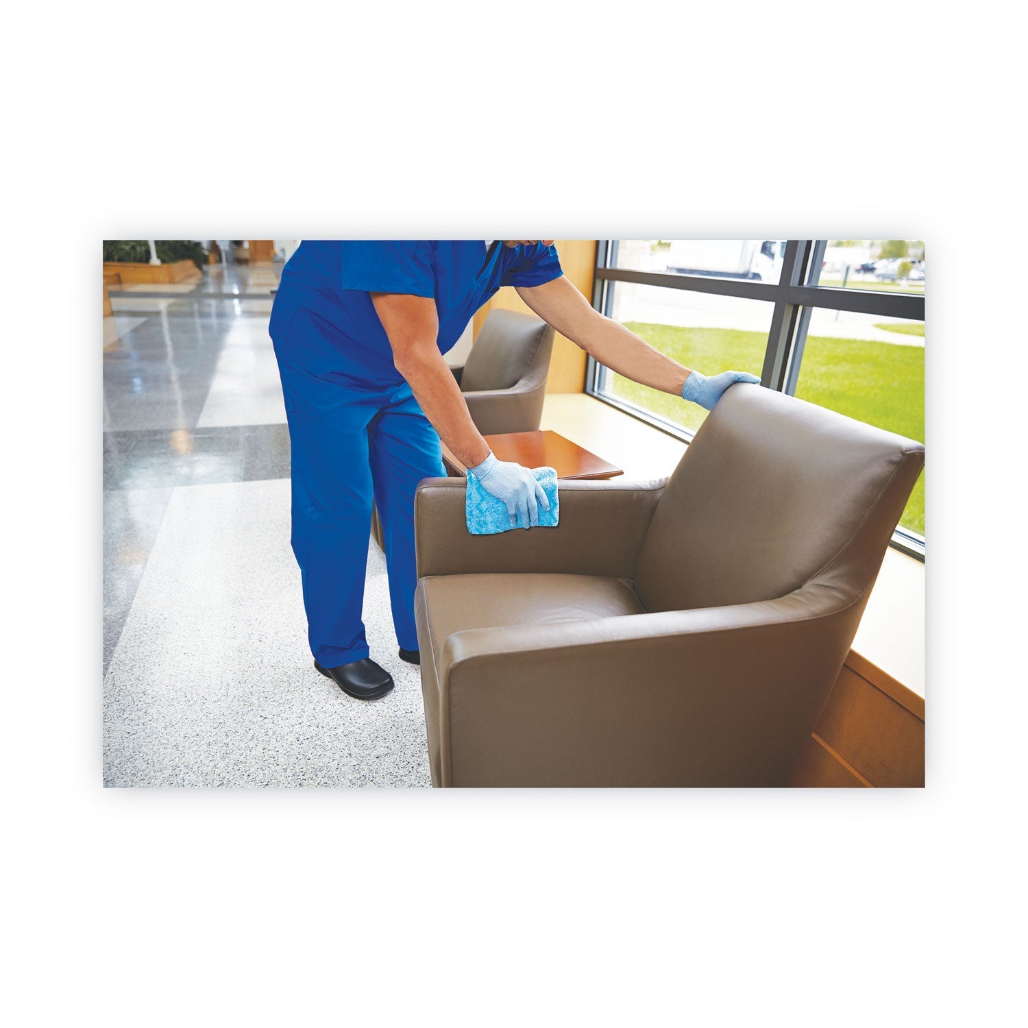 Rubbermaid Microfiber Cleaning Cloths, 12 x 12, Blue, 24/Pack