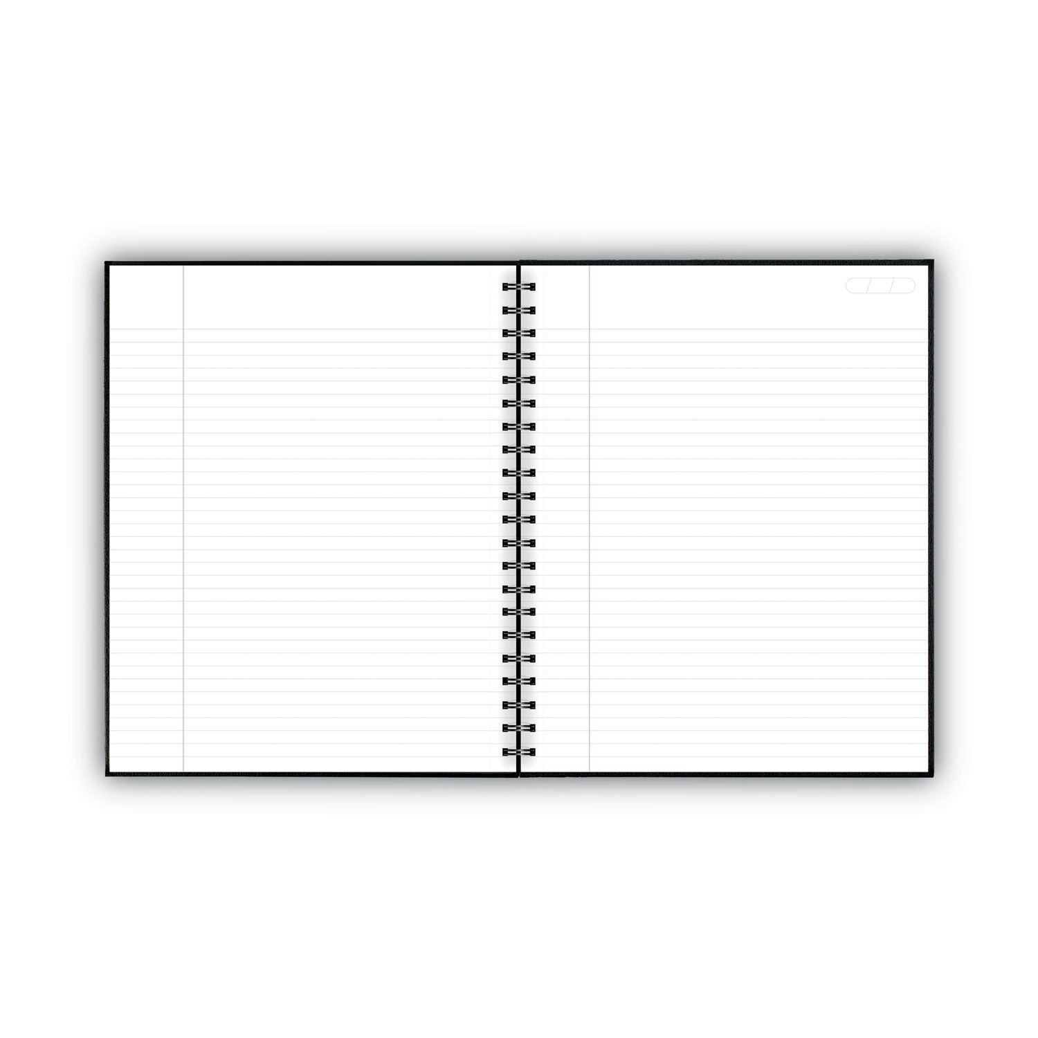 Cambridge Hardbound Notebook with Pocket, 1 Subject, Wide/Legal Rule, Black Cover, 11 x 8.5, 96 Sheets