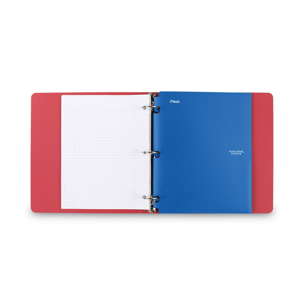 Five Star Snap-In Plastic Folder, 20-Sheet Capacity, 11 x 8.5, Assorted, Snap Closure, 4/Set