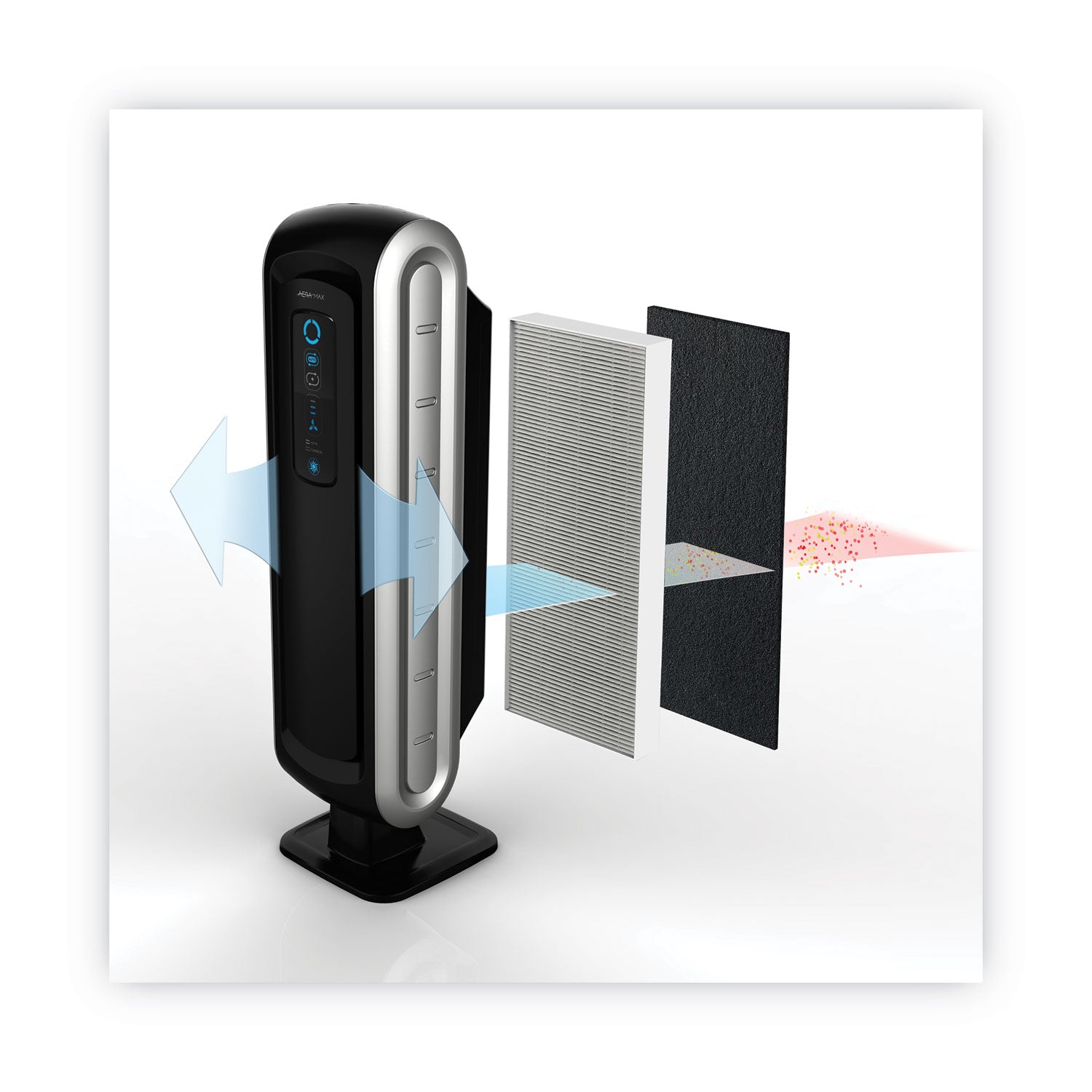 Fellowes Carbon Filter for Fellowes 90 Air Purifiers, 4.37 x 16.37, 4/Pack