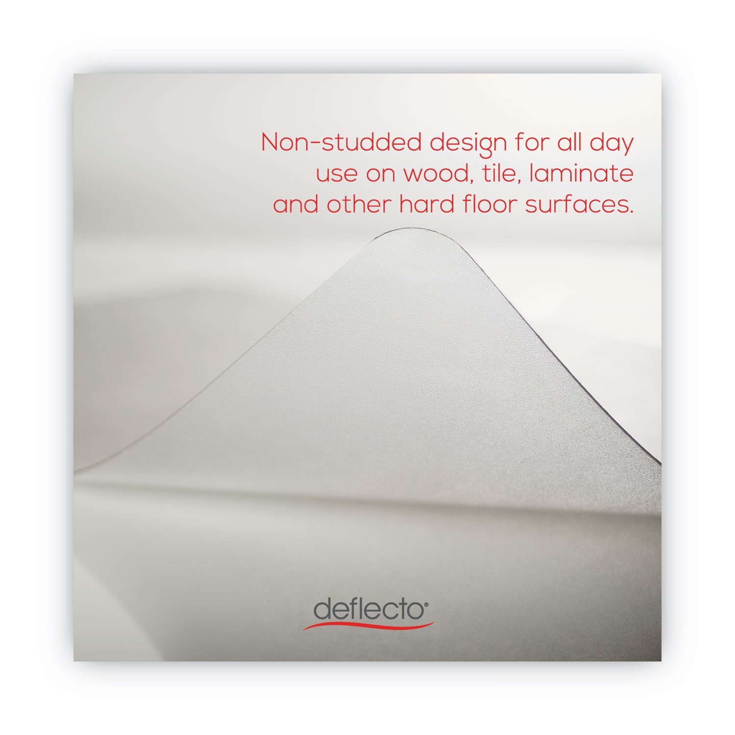 deflecto EconoMat All Day Use Chair Mat for Hard Floors, 46 x 60, Clear, Drop Ship Item