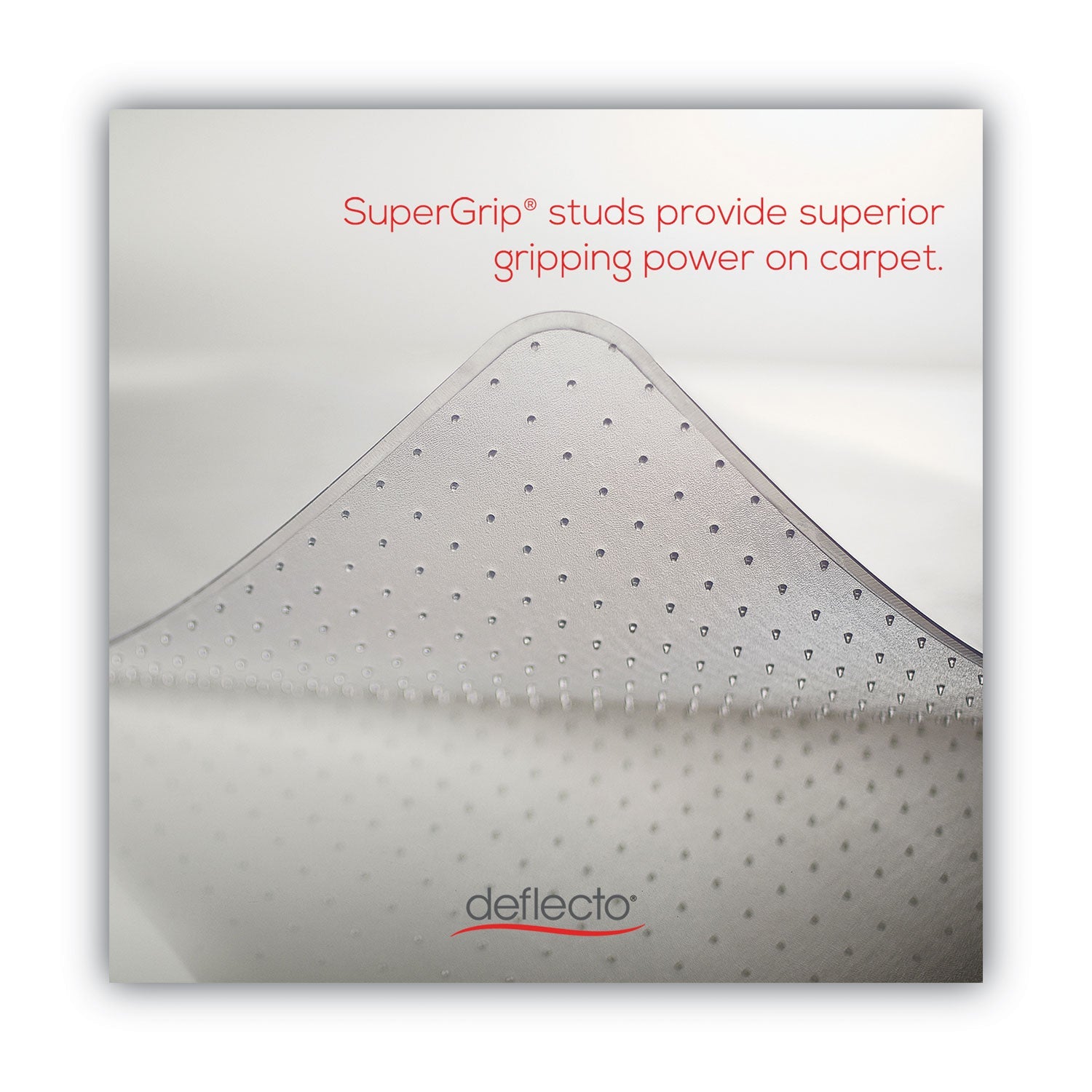 deflecto SuperMat Frequent Use Chair Mat, Med Pile Carpet, Roll, 36 x 48, Lipped, Clear