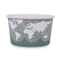 Eco-Products World Art Renewable and Compostable Food Container, 12 oz, 4.05 Diameter x 2.5 h, Green, Paper, 25/Pack, 20 Packs/Carton