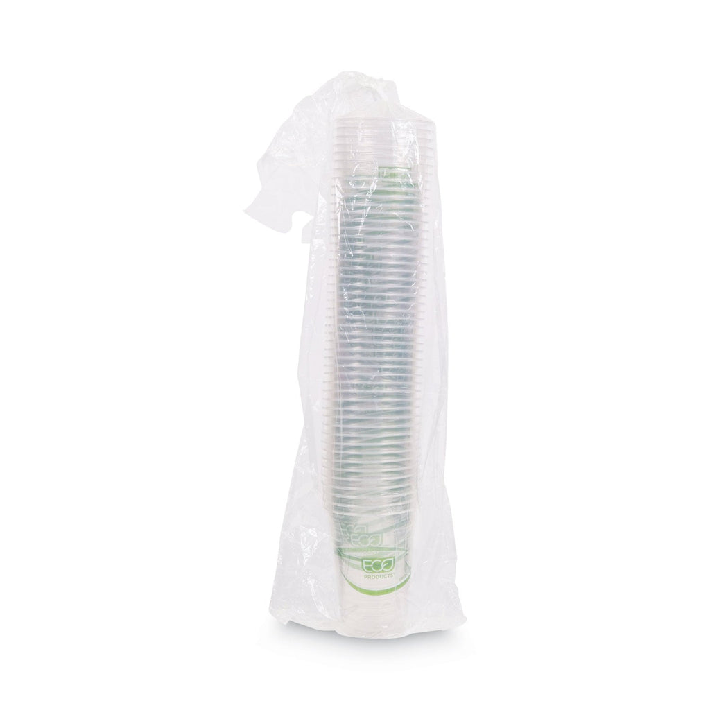 Eco-Products GreenStripe Renewable and Compostable Cold Cups, 16 oz, Clear, 50/Pack, 20 Packs/Carton