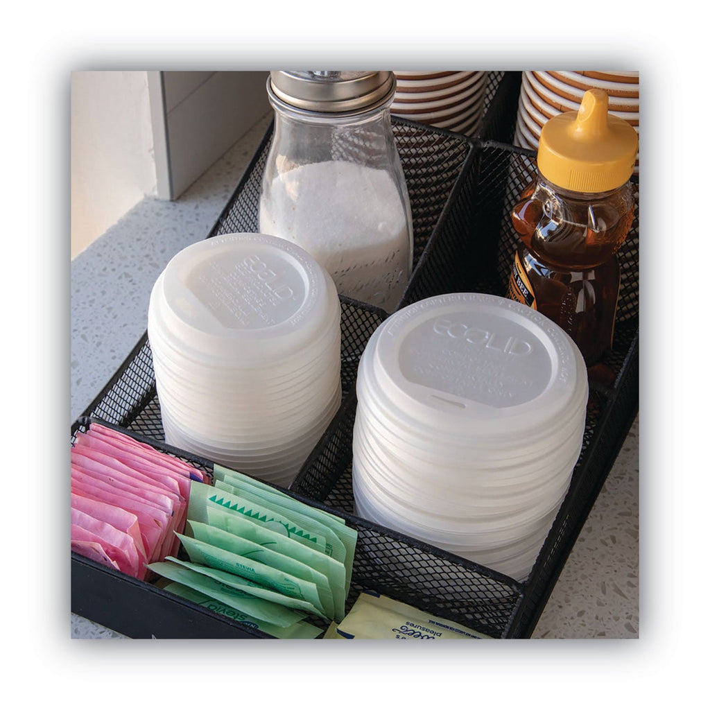 Eco-Products EcoLid Renewable/Compostable Hot Cup Lid, PLA, Fits 10 oz to 20 oz Hot Cups, 50/Pack, 16 Packs/Carton