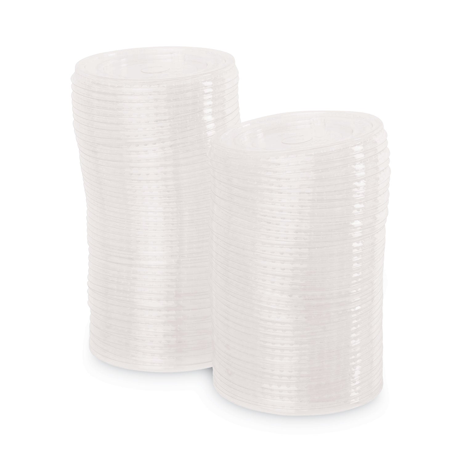 Eco-Products GreenStripe Renewable and Compost Cold Cup Flat Lids, Fits 9 oz to 24 oz Cups, Clear, 100/Pack, 10 Packs/Carton