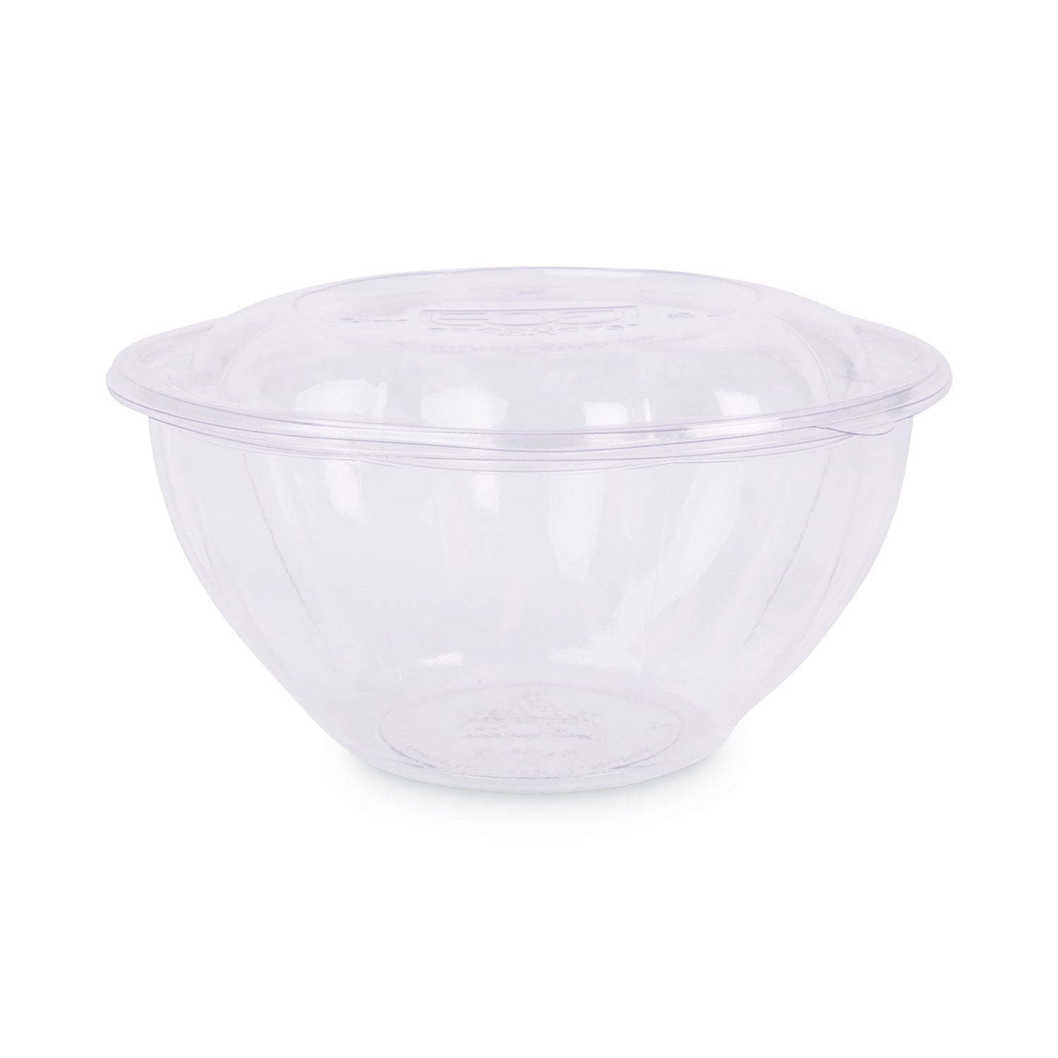Eco-Products Renewable and Compostable Salad Bowls with Lids, 32 oz, Clear, Plastic, 50/Pack, 3 Packs/Carton