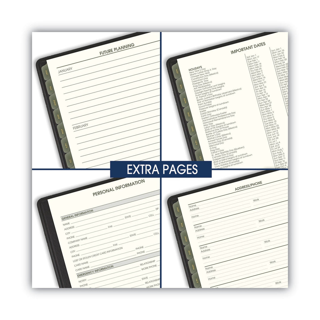 AT-A-GLANCE Recycled Monthly Planner with Perforated Memo Section, 8.75 x 7, Black Cover, 12-Month (Jan to Dec): 2023