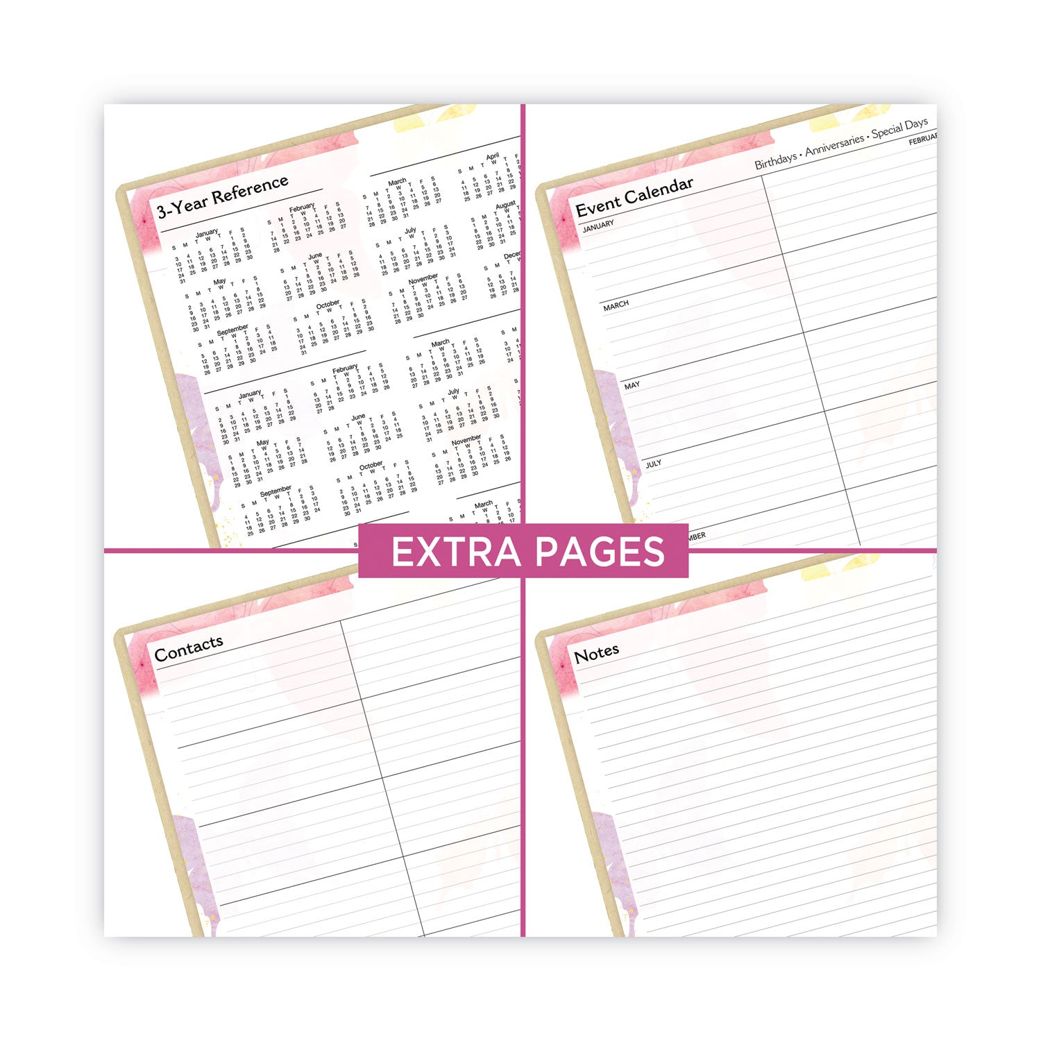 AT-A-GLANCE Watercolors Weekly/Monthly Planner, Watercolors Artwork, 11 x 8.5, Multicolor Cover, 13-Month (Jan to Jan): 2023 to 2024