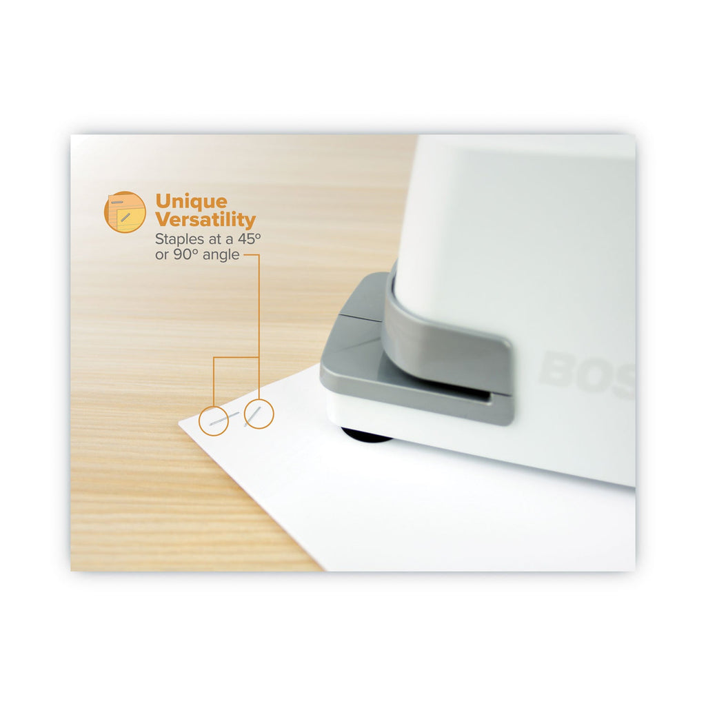 Bostitch Impulse 30 Electric Stapler, 30-Sheet Capacity, White