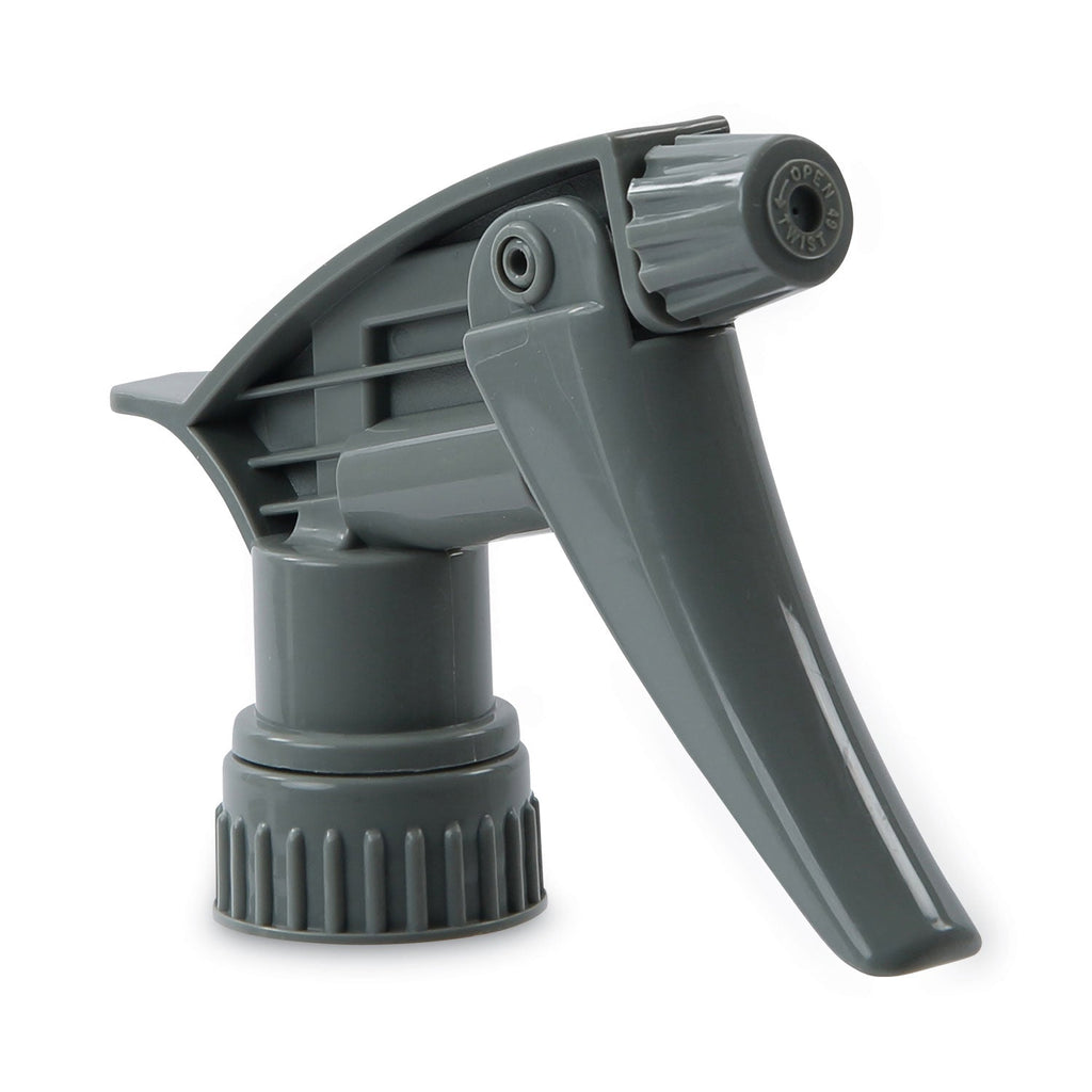 Boardwalk Chemical-Resistant Trigger Sprayer 320CR, 9.5" Tube, Gray, 24/Carton