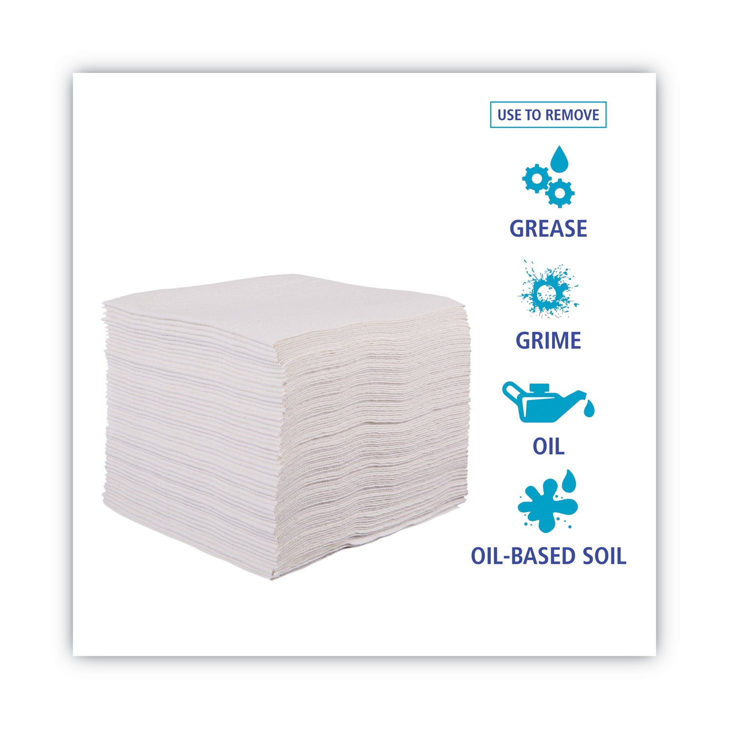 Boardwalk DRC Wipers, 12 x 13, White, 90 Bag, 12 Bags/Carton