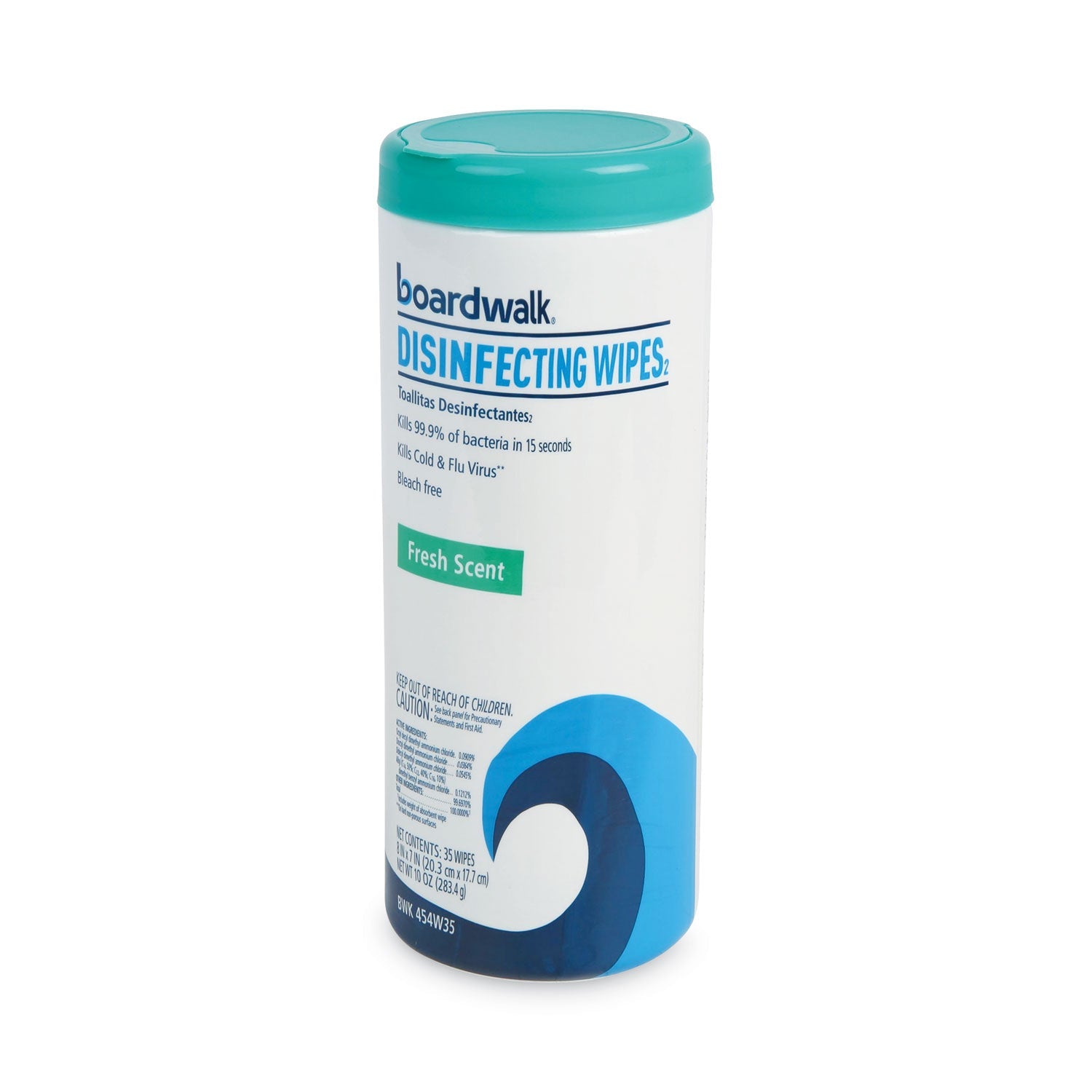 Boardwalk Disinfecting Wipes, 7 x 8, Fresh Scent, 35/Canister, 12 Canisters/Carton