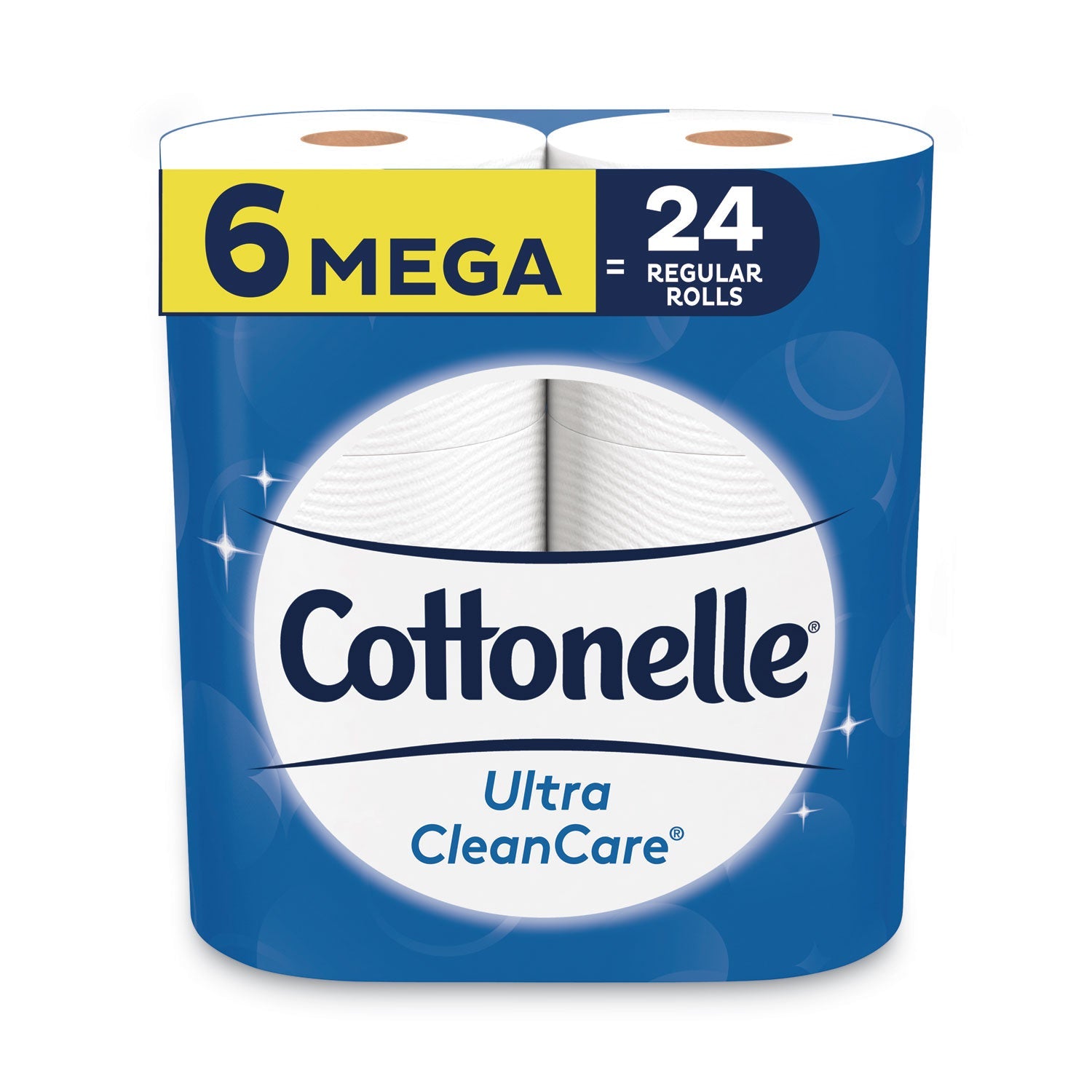 Cottonelle Ultra CleanCare Toilet Paper, Strong Tissue, Mega Rolls, Septic Safe, 1-Ply, White, 340 Sheets/Roll, 6 Rolls/Pk, 6 Pks/Carton