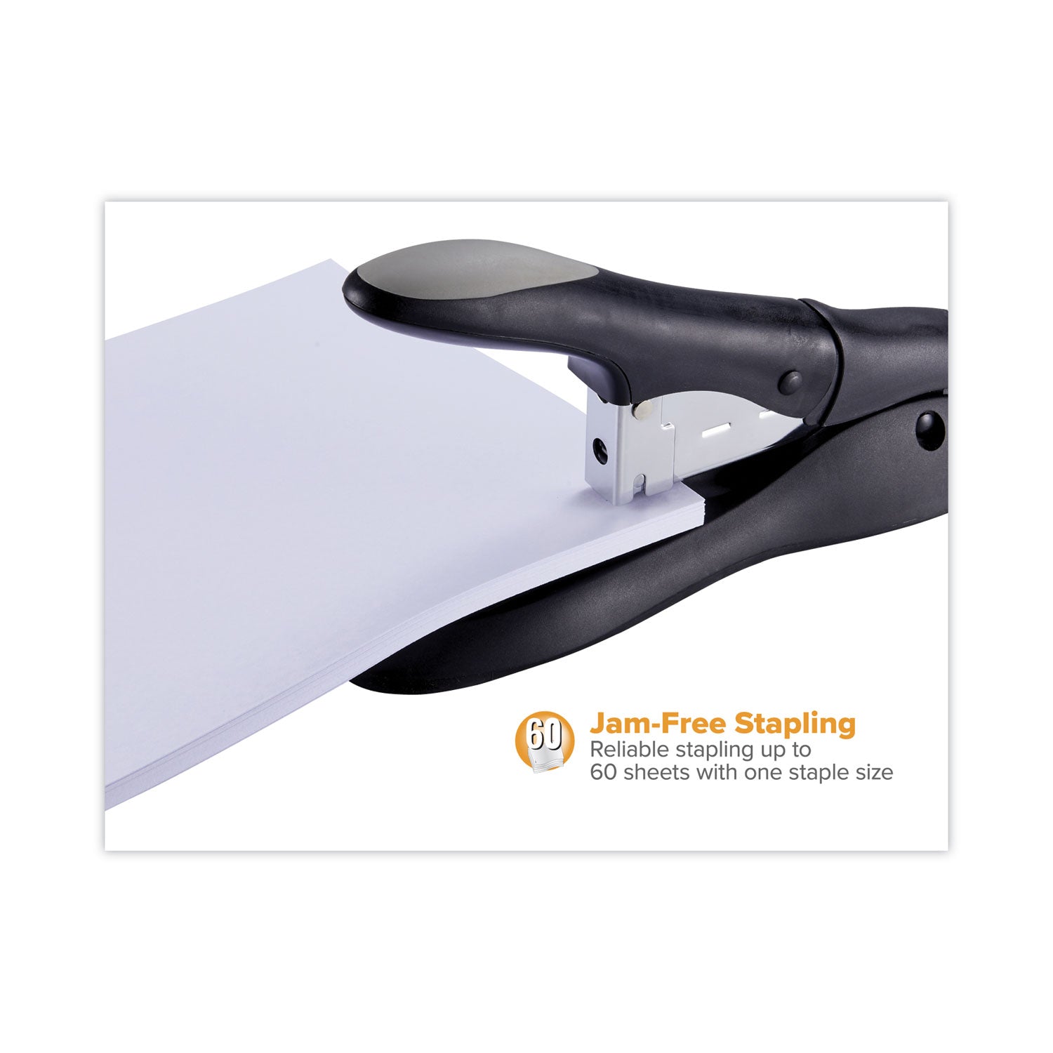 Bostitch Personal Heavy-Duty 60-Sheet Stapler, 60-Sheet Capacity, Black/Gray