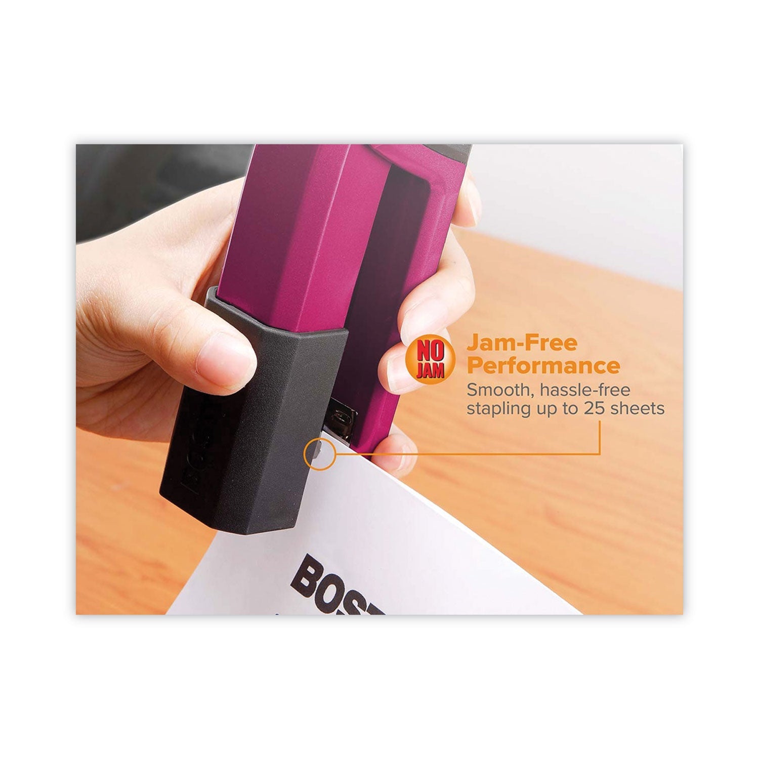 Bostitch Epic Stapler, 25-Sheet Capacity, Magenta