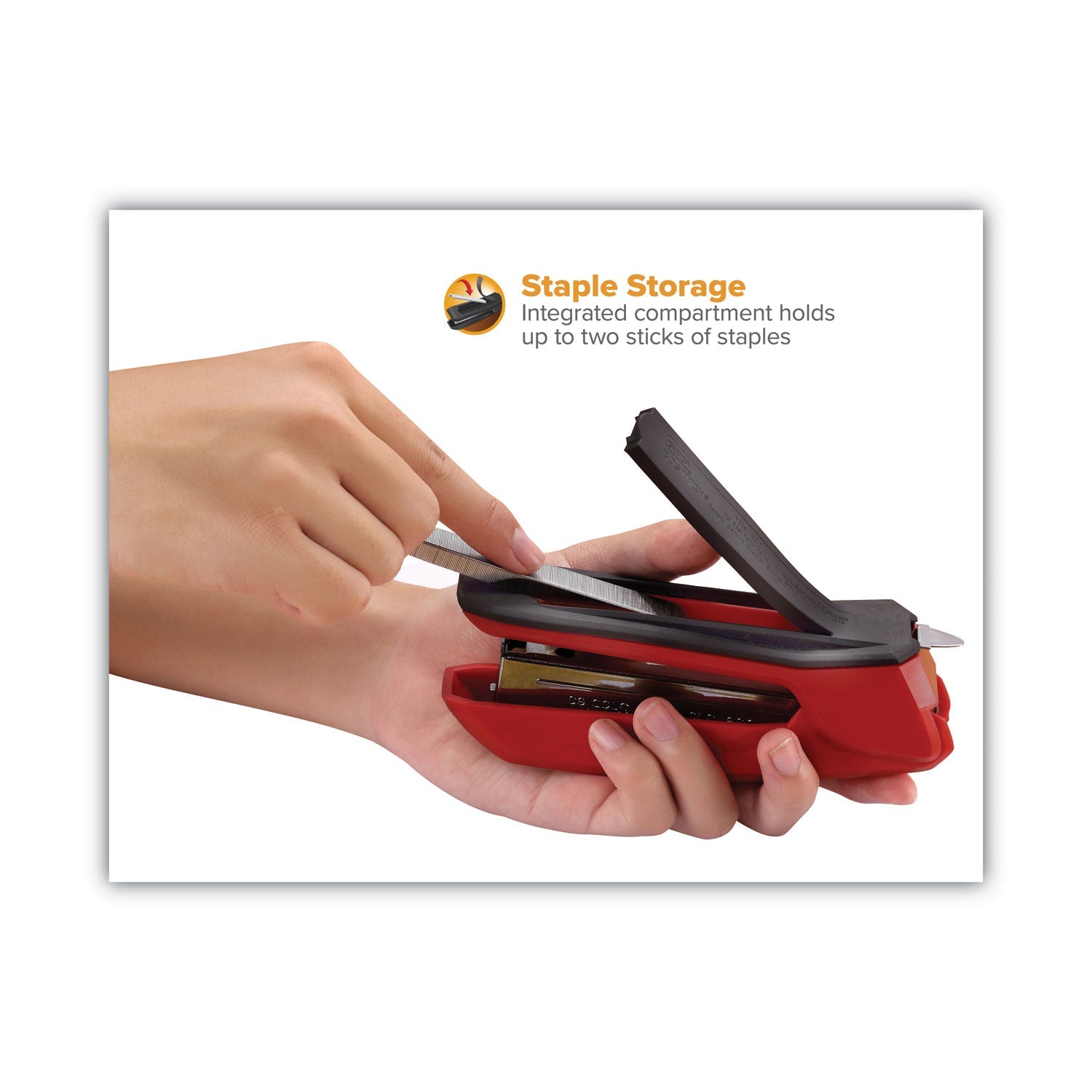 Bostitch Ascend Stapler, 20-Sheet Capacity, Red