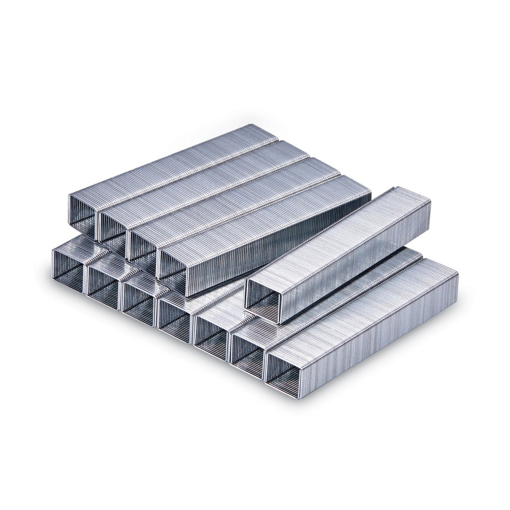 Bostitch Heavy-Duty Premium Staples, 0.38" Leg, 0.5" Crown, Steel, 5,000/Box