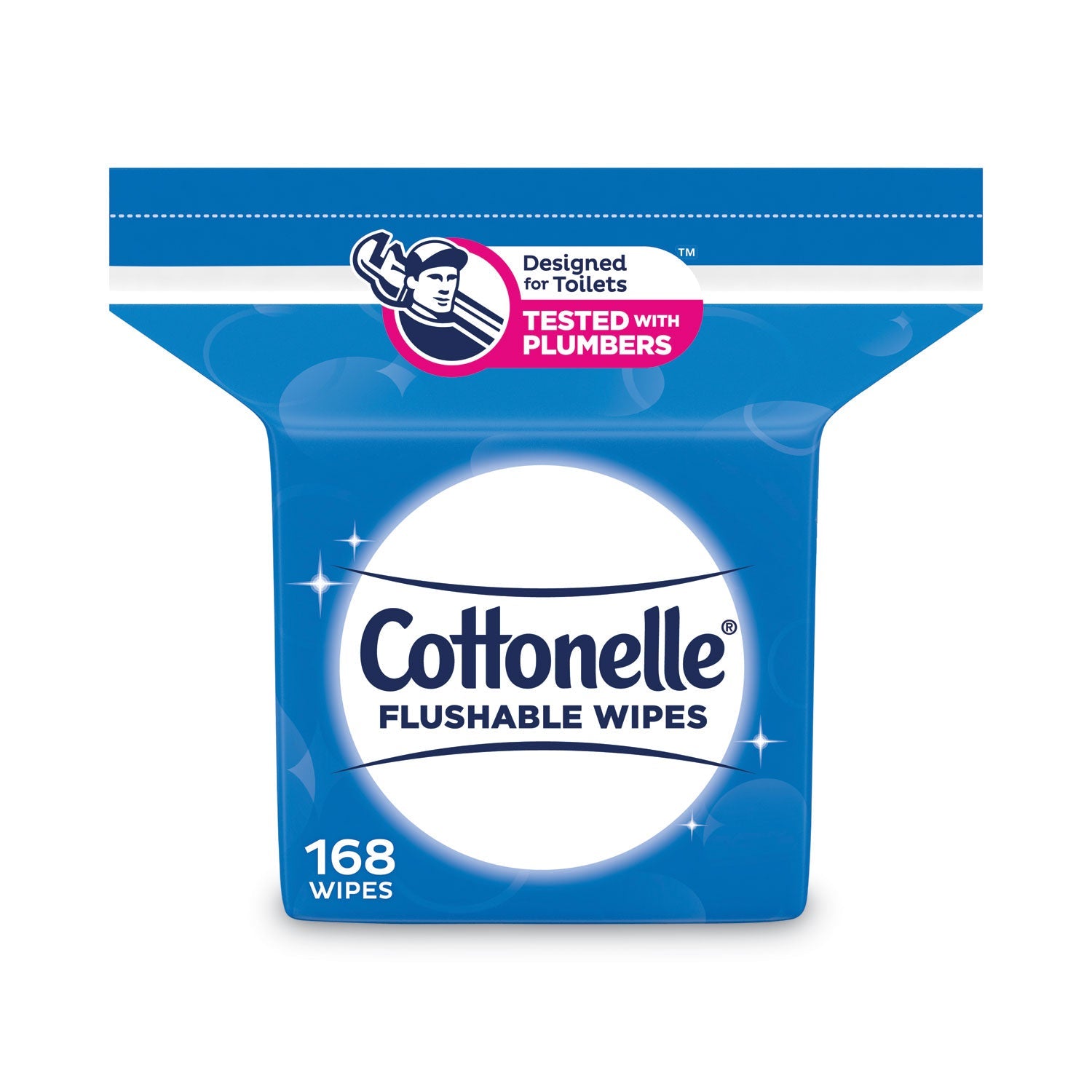 Cottonelle Fresh Care Flushable Cleansing Cloths, 5 x 7.25, White, 168/Pack