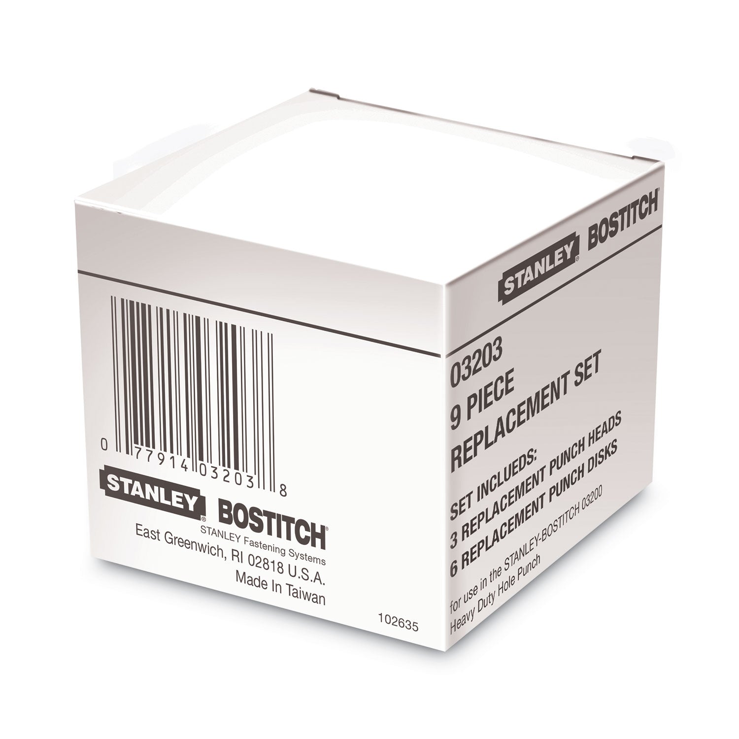 Bostitch 03200 XTreme Duty Replacement Punch Heads and Disc Set, 9/32 Diameter