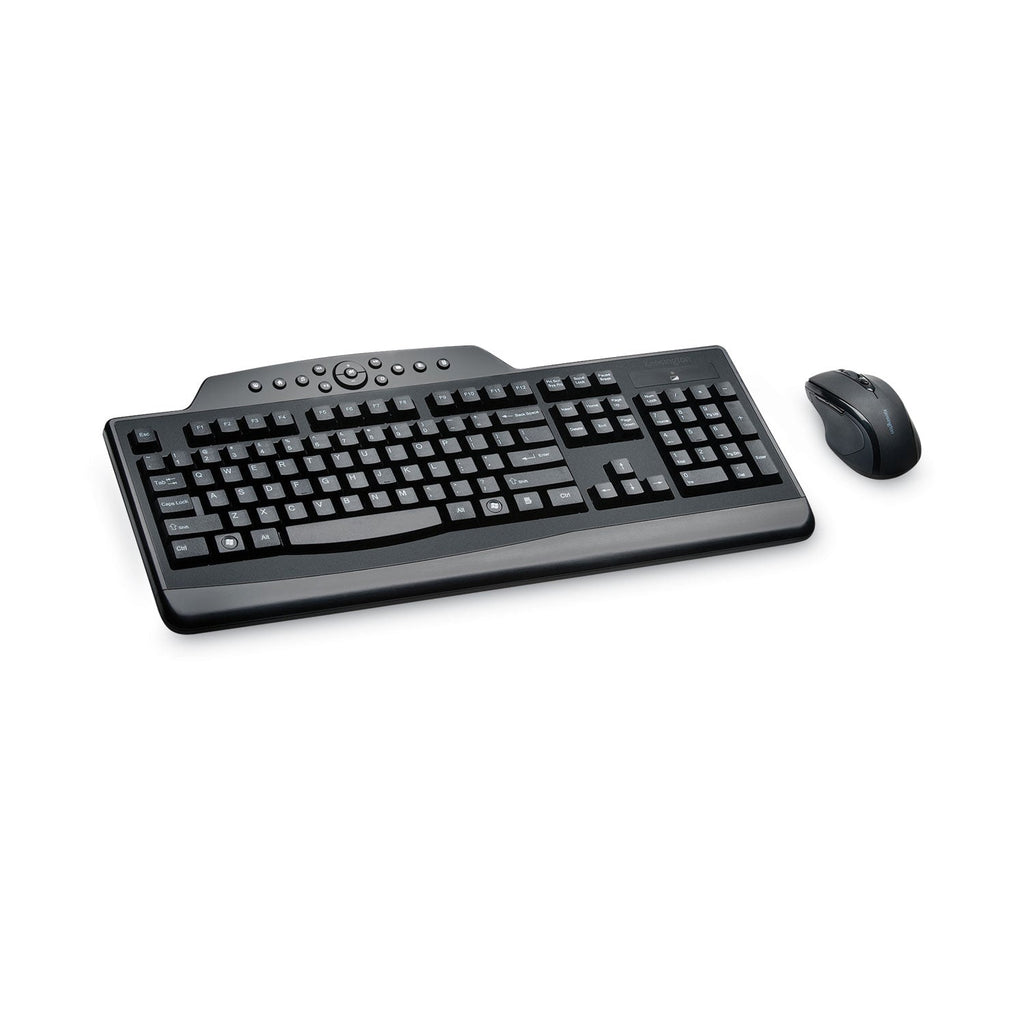Kensington Pro Fit Wireless Media Desktop Set, 2.4 GHz Frequency/30 ft Wireless Range, Black