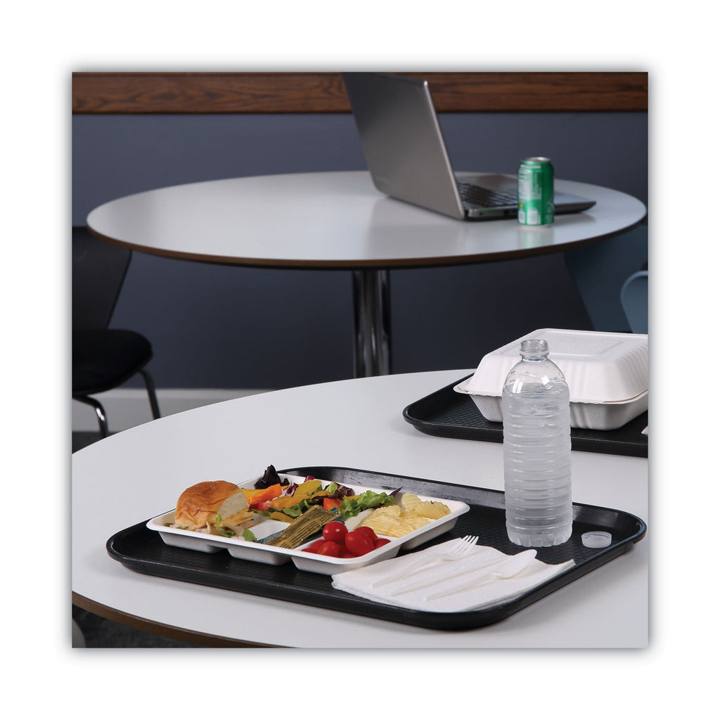 Boardwalk Bagasse Dinnerware, 5-Compartment Tray, 10 x 8, White, 500/Carton