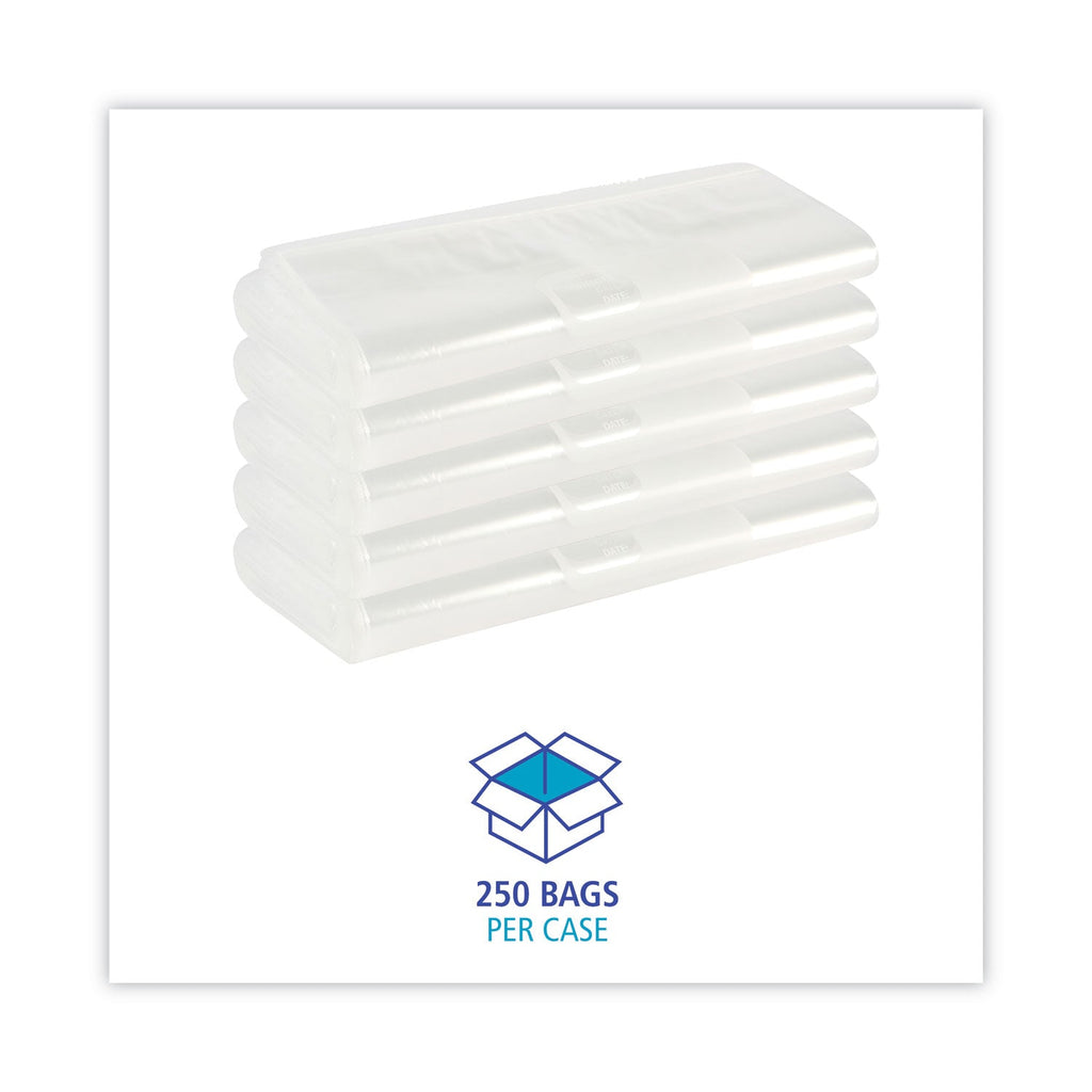 Boardwalk Reclosable Food Storage Bags, 1 gal, 1.75 mil, 10.5" x 11", Clear, 250/Box