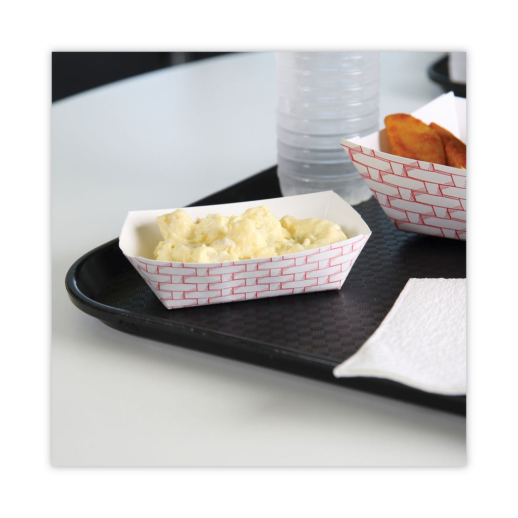 Boardwalk Paper Food Baskets, 0.5 lb Capacity, Red/White, 1,000/Carton