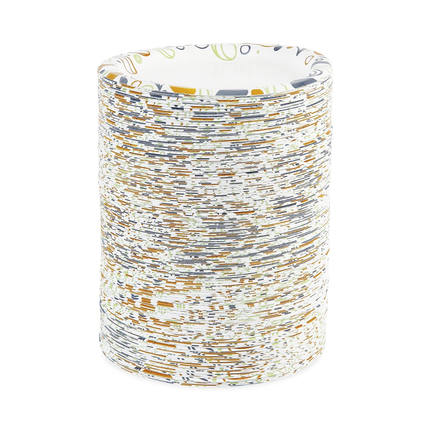 Boardwalk Deerfield Printed Paper Plates, 6" Dia, Coated/Soak Proof, Multicolor, 250/Pack, 4 Packs/Carton