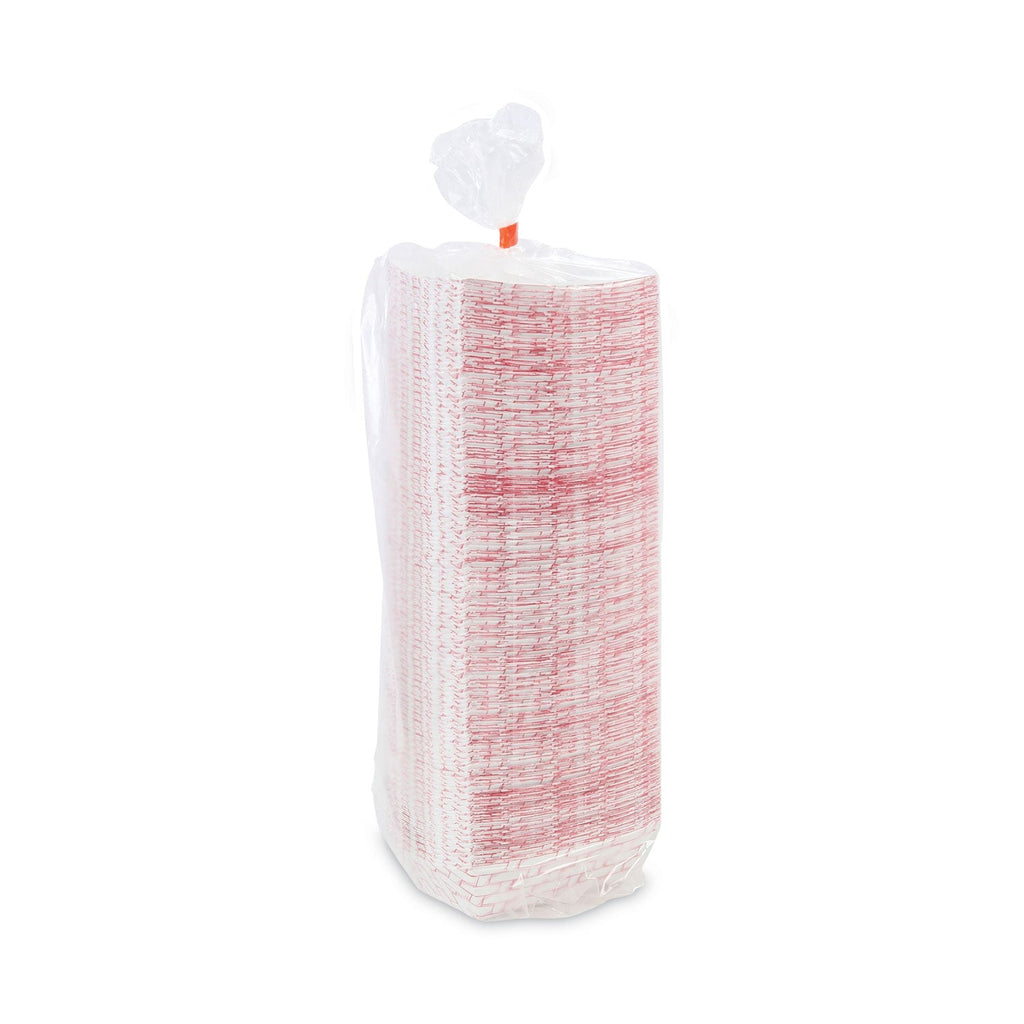 Boardwalk Paper Food Baskets, 1 lb Capacity, Red/White, 1,000/Carton