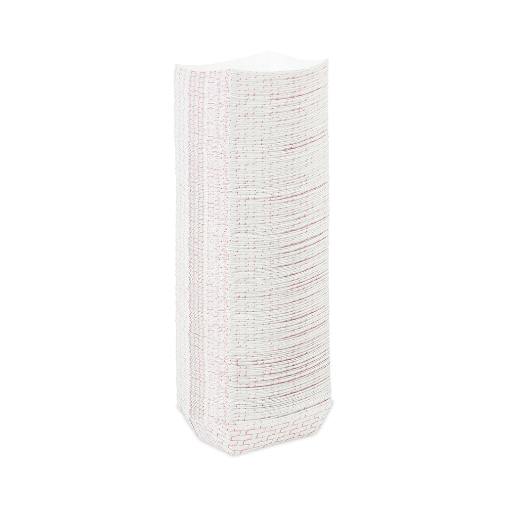 Boardwalk Paper Food Baskets, 0.5 lb Capacity, Red/White, 1,000/Carton