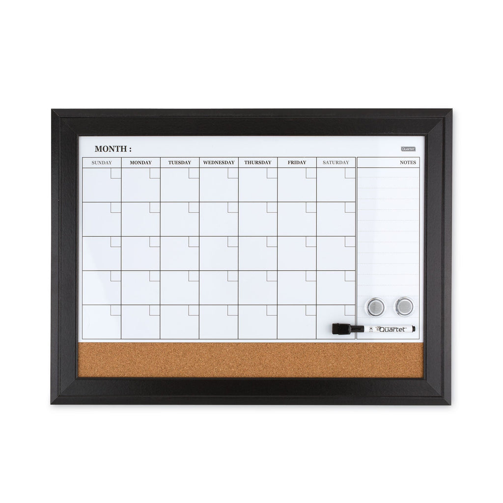 Quartet Home Decor Magnetic Combo Dry Erase with Cork Board on Bottom, 23 x 17, Espresso Wood Frame