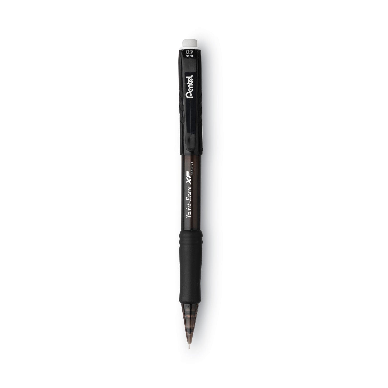 Pentel Twist-Erase EXPRESS Mechanical Pencil, 0.5 mm, HB (#2.5), Black Lead, Black Barrel, Dozen