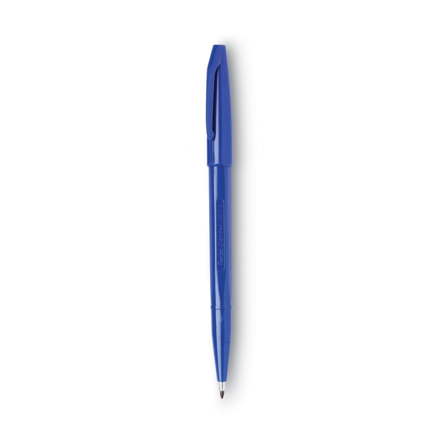 Pentel Arts Sign Pen Fine Point Color Marker, Extra-Fine Bullet Tip, Blue, Dozen