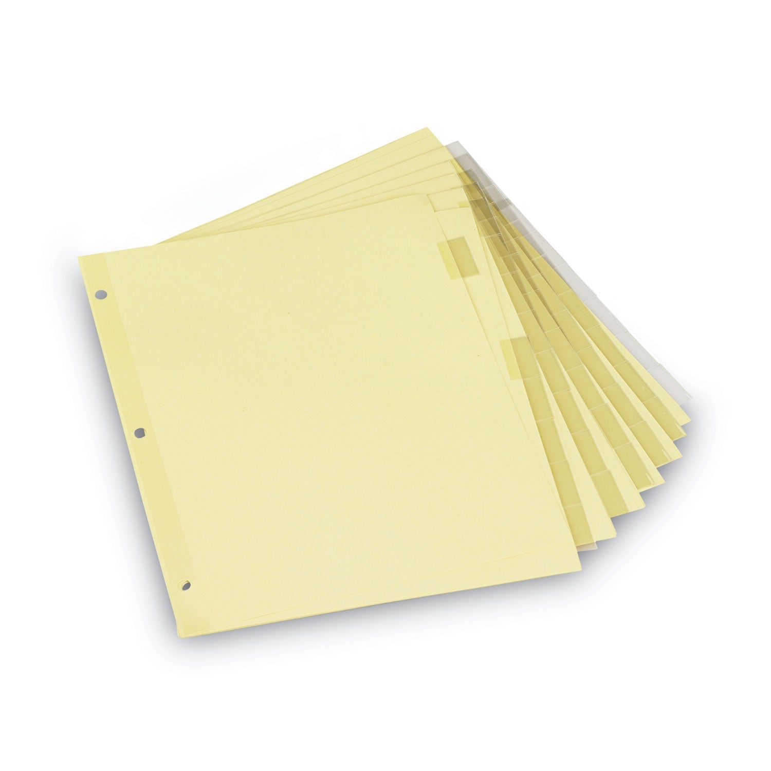 Universal Insertable Tab Index, 8-Tab, 11 x 8.5, Buff, Clear Tabs, 6 Sets
