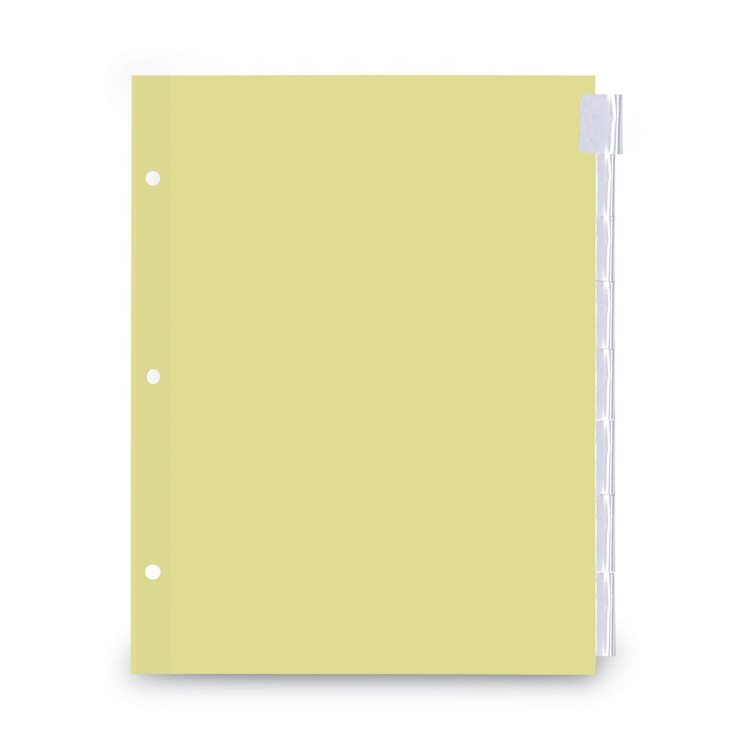 Universal Insertable Tab Index, 8-Tab, 11 x 8.5, Buff, Clear Tabs, 6 Sets