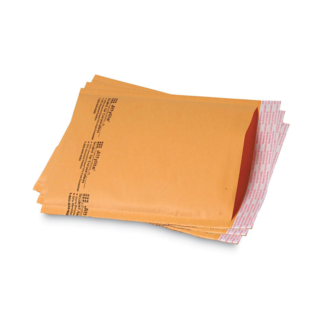 Sealed Air Jiffy Padded Mailer, #4, Paper Padding, Self-Adhesive Closure, 9.5 x 14.5, Natural Kraft, 100/Carton