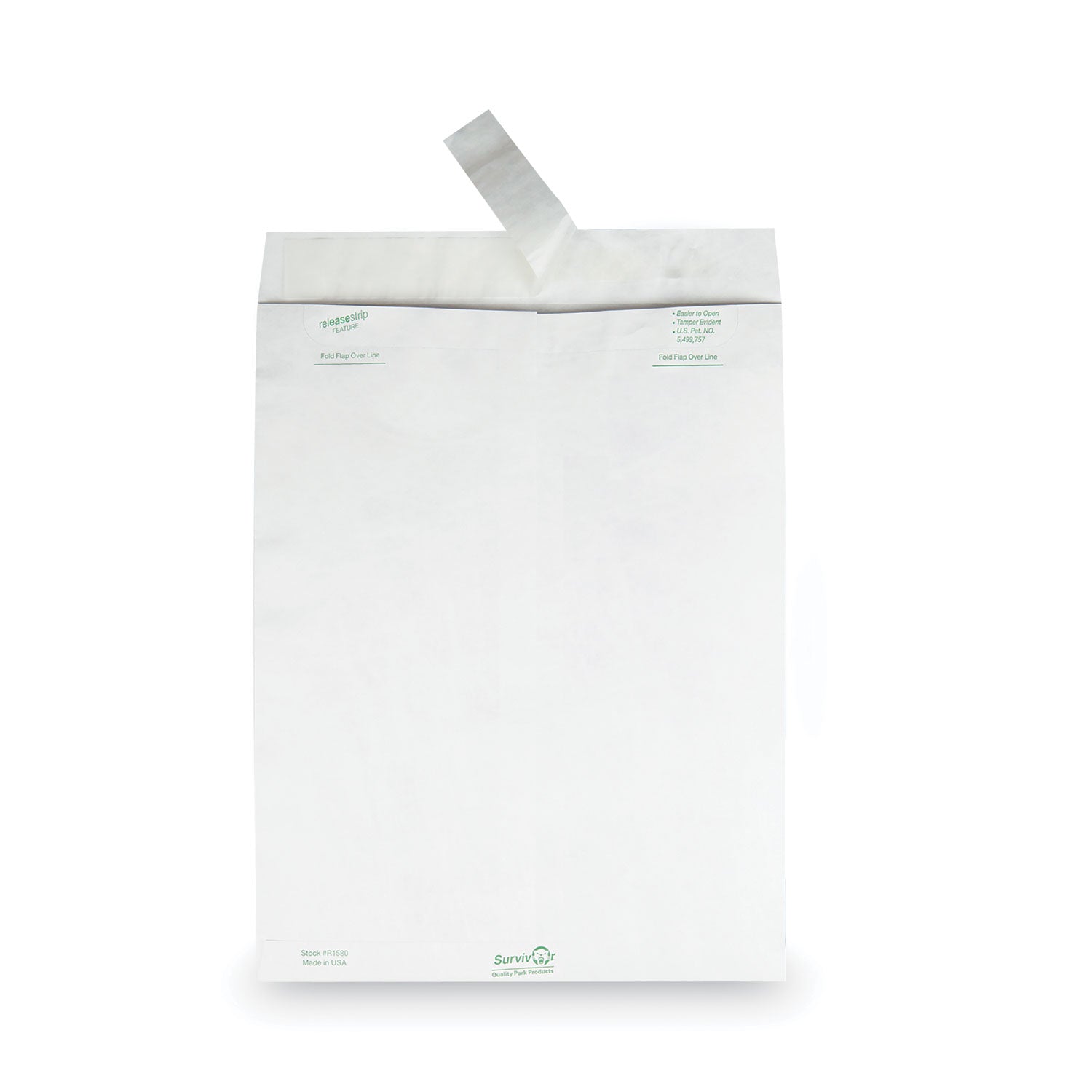 Survivor Lightweight 14 lb Tyvek Catalog Mailers, #13 1/2, Square Flap, Redi-Strip Adhesive Closure, 10 x 13, White, 50/Box