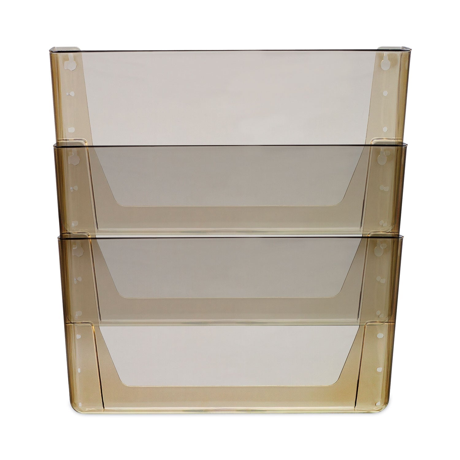 Storex Wall File, 3 Sections, Letter Size, 13" x 4" x 14",  Smoke, 3/Set