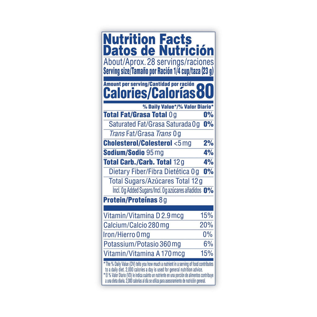 Carnation Instant Nonfat Dry Milk, Unsweetened, 22.75 oz Canister, 4/Carton