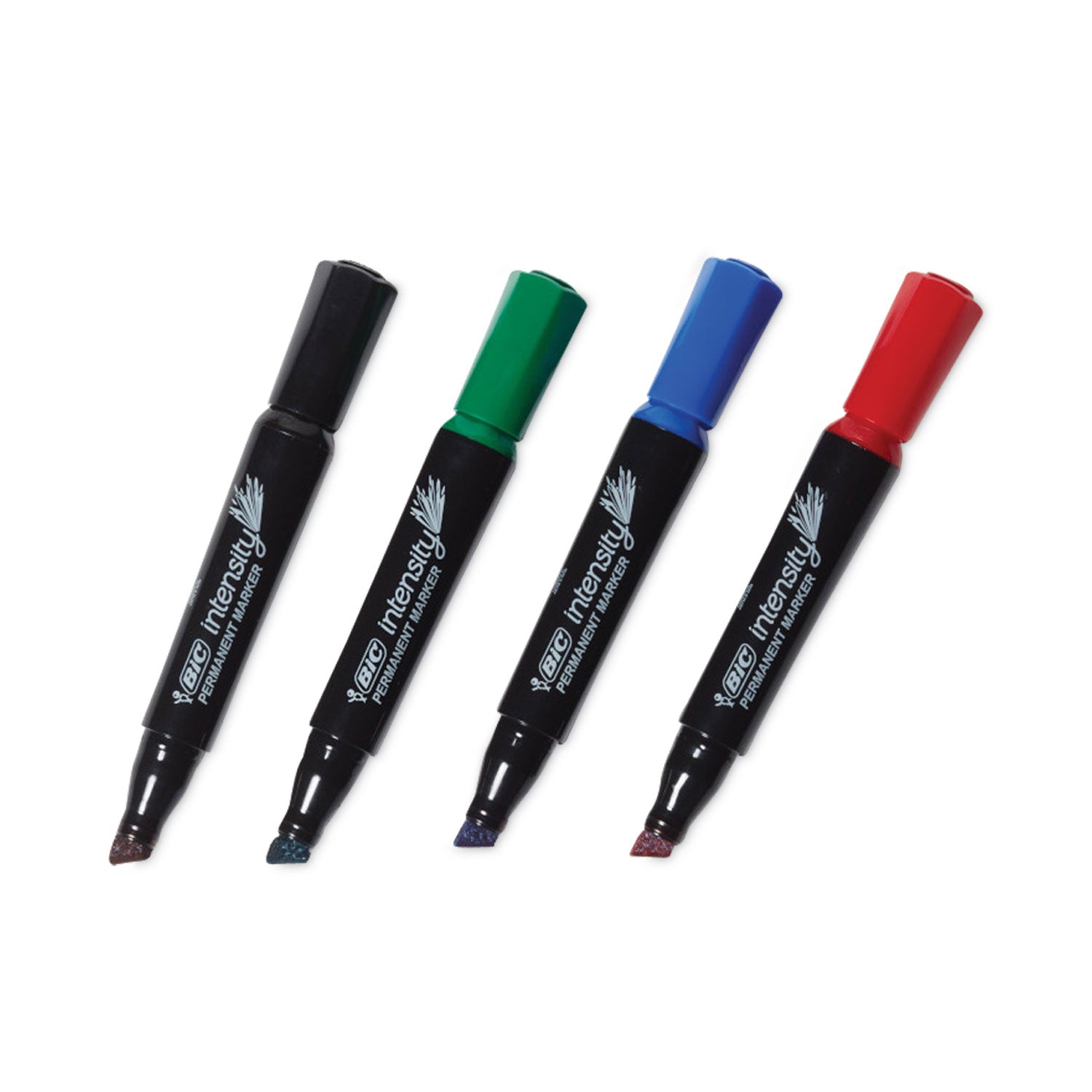 BIC Intensity Chisel Tip Permanent Marker, Broad Chisel Tip, Assorted Colors, Dozen