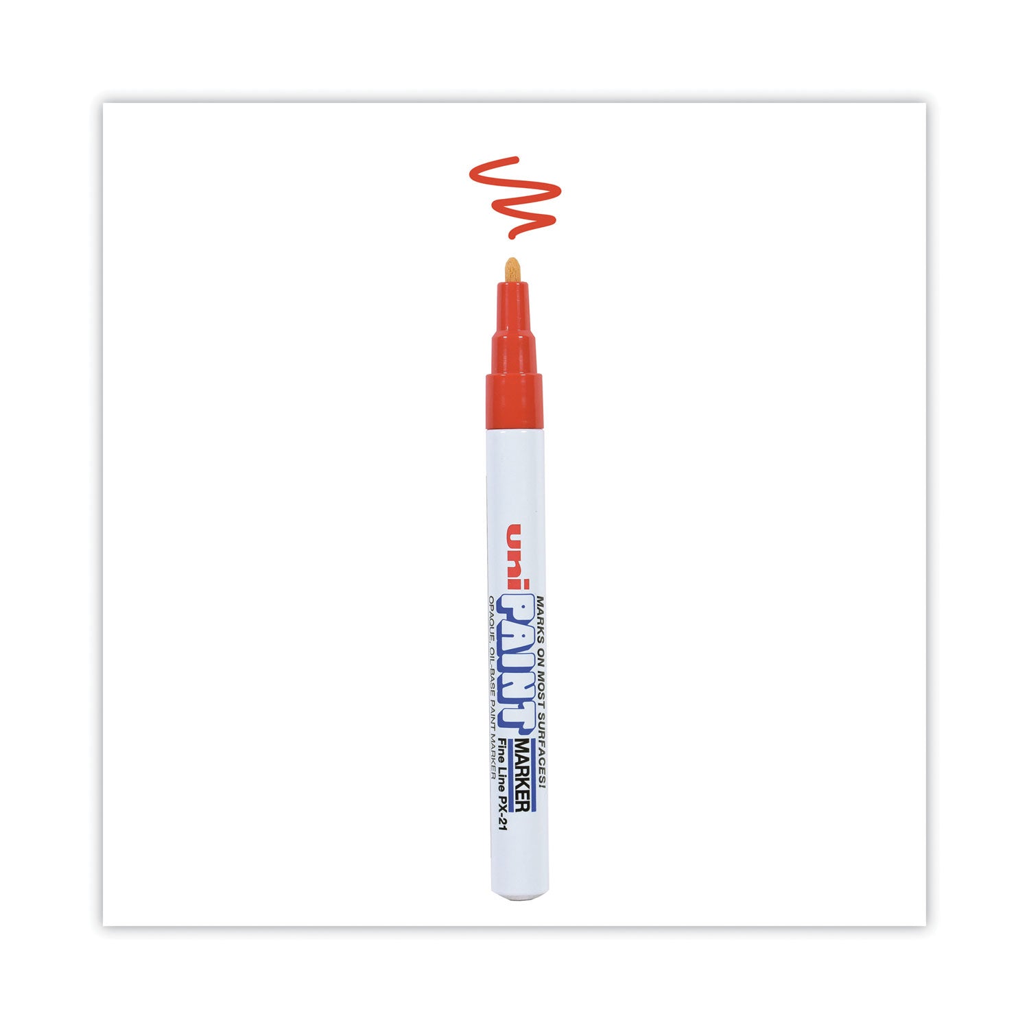 uni Permanent Marker, Fine Bullet Tip, Red