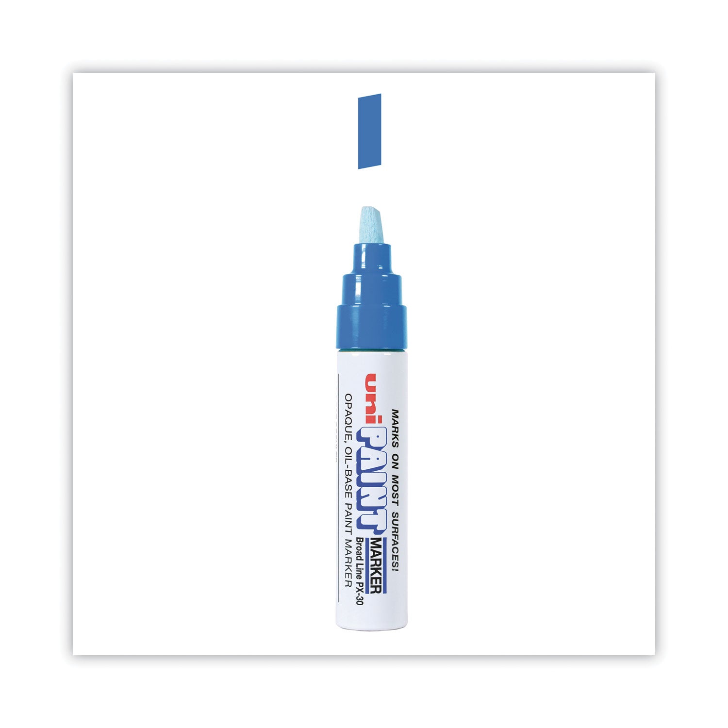 uni Permanent Marker, Broad Chisel Tip, Blue