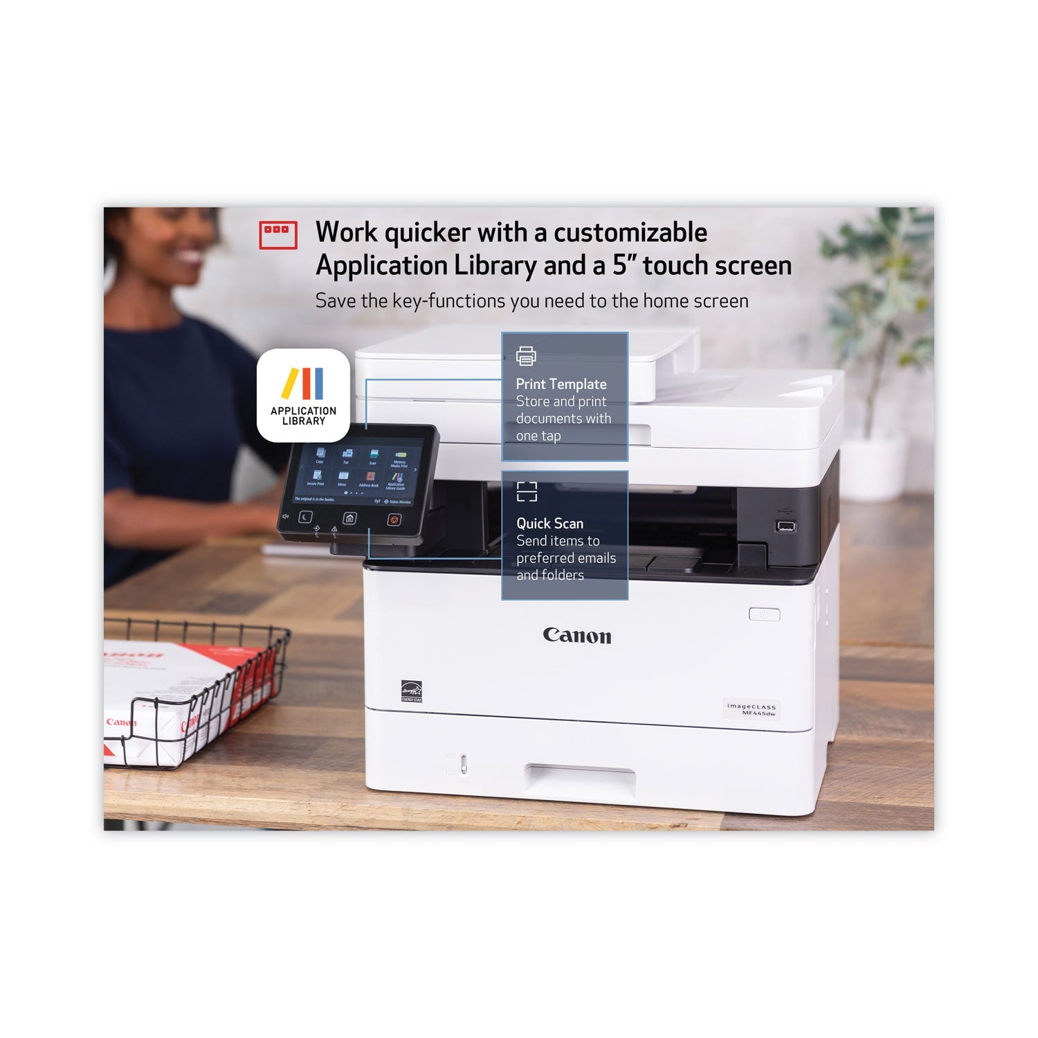 Canon imageCLASS MF455dw Black and White Multifunction Laser Printer, Copy/Fax/Print/Scan