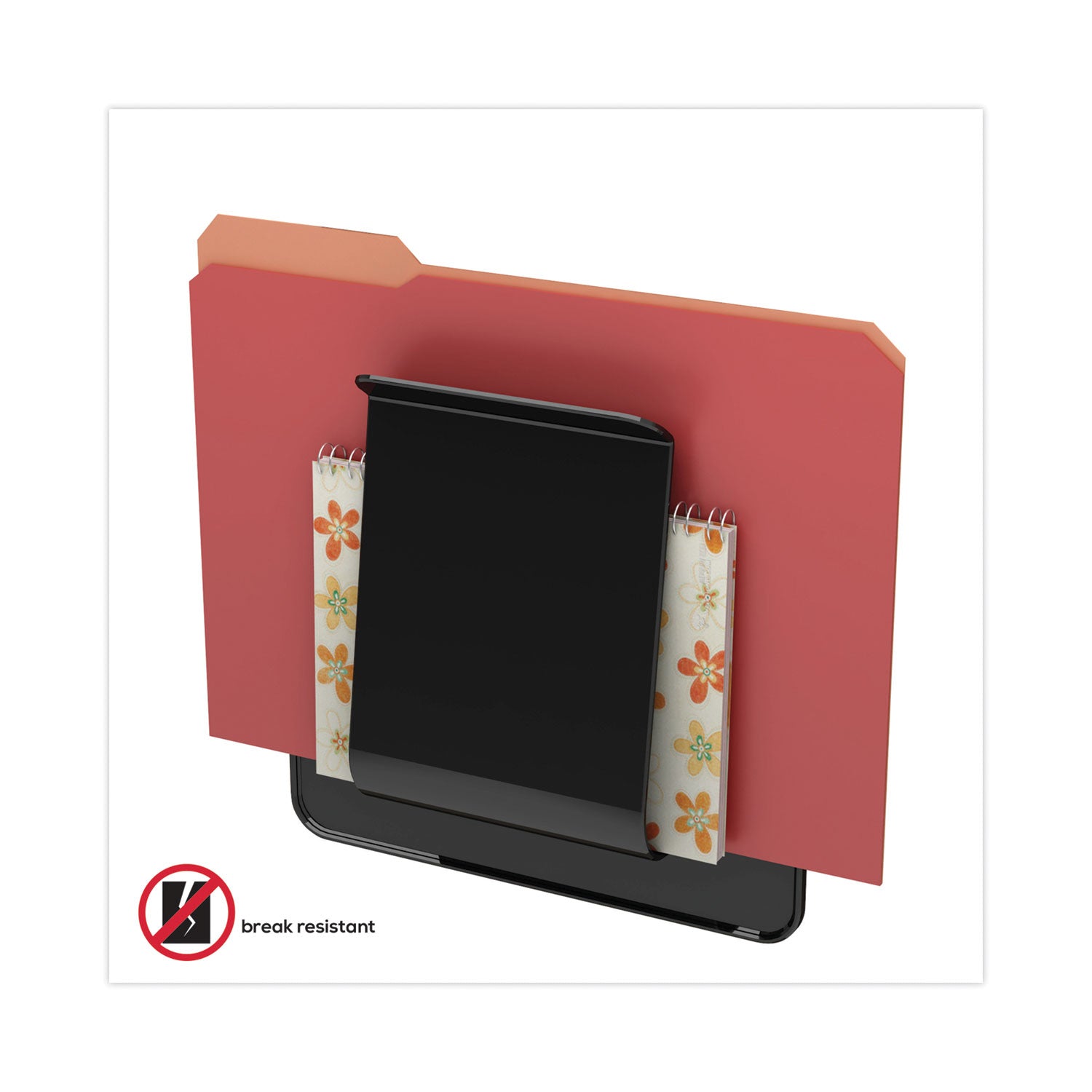 deflecto Stand Tall Wall File, Legal/Letter/Oversized Size, 9.25" x 10.63", Black