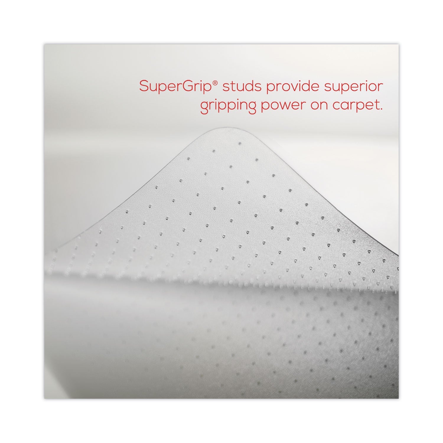 deflecto DuraMat Moderate Use Chair Mat, Low Pile Carpet, Flat, 45 x 53, Rectangle, Clear
