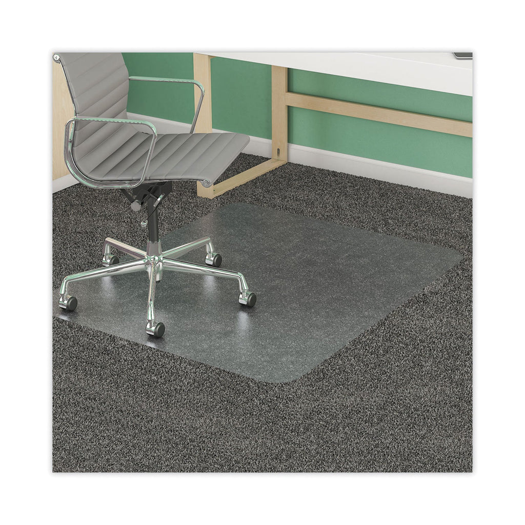 deflecto SuperMat Frequent Use Chair Mat, Med Pile Carpet, Roll, 45 x 53, Rectangular, Clear