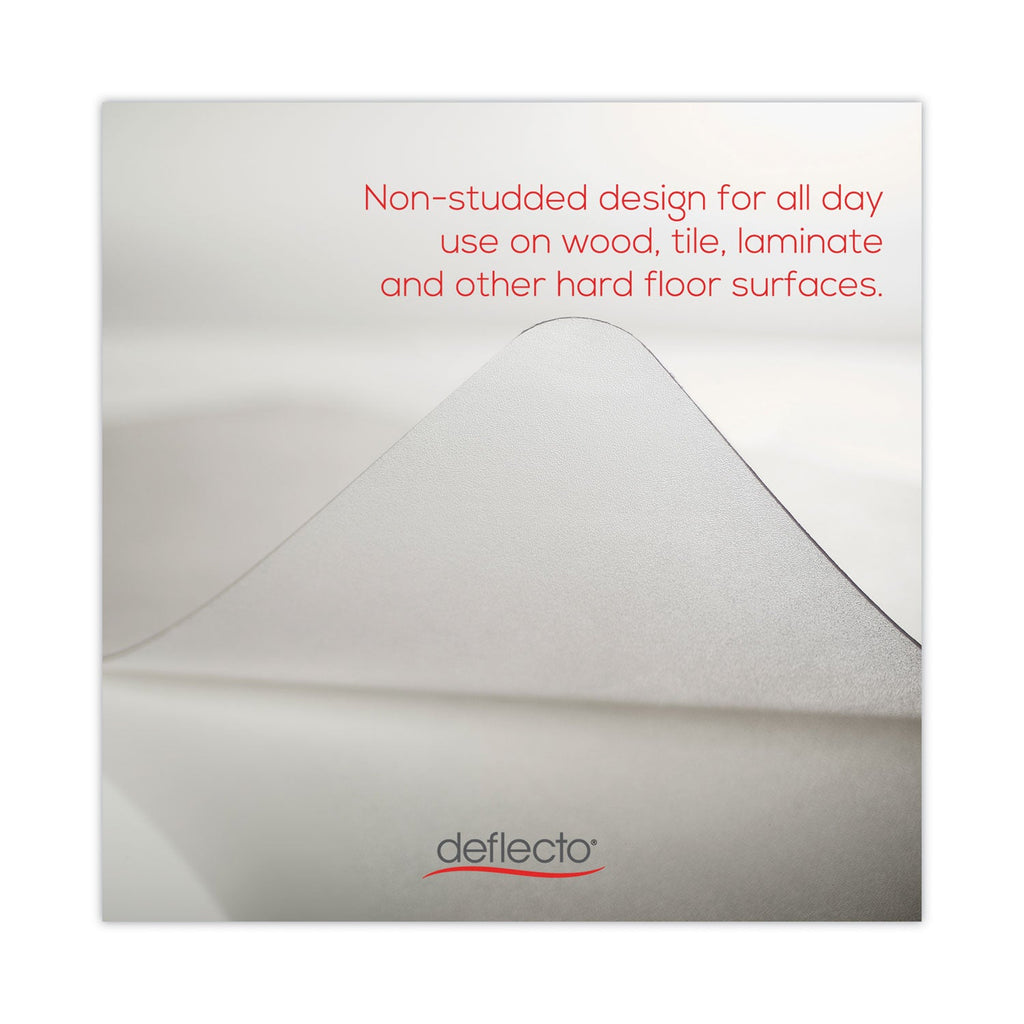 deflecto EconoMat All Day Use Chair Mat for Hard, Lip, 36 x 48, Low Pile, Smooth, Clear