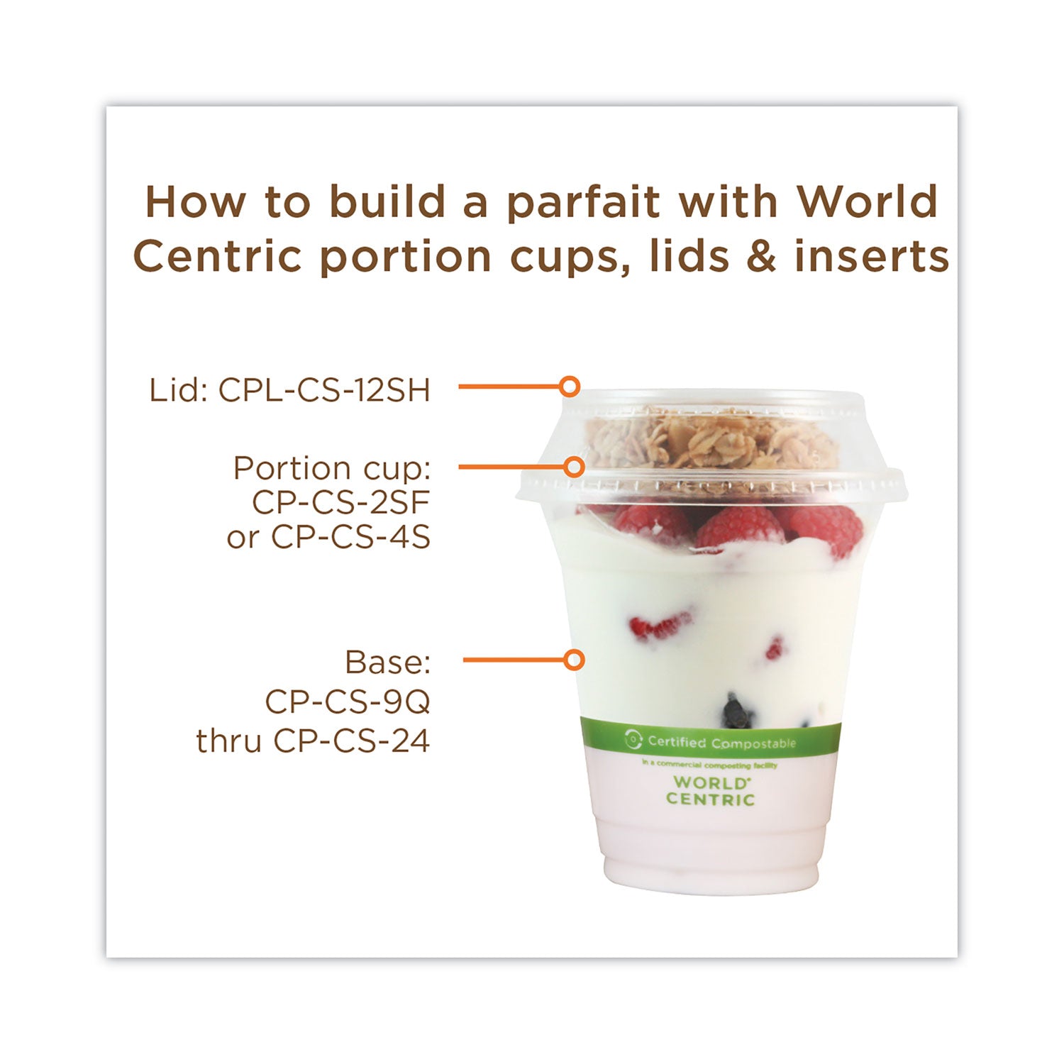 World Centric PLA Clear Cold Cups, 20 oz, Clear, 1,000/Carton