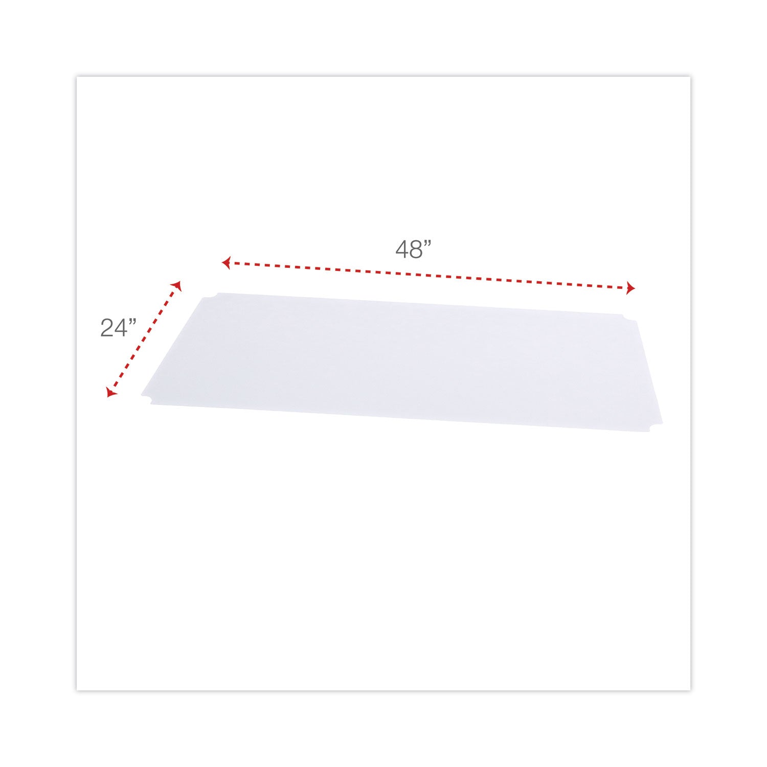 Alera Shelf Liners For Wire Shelving, Clear Plastic, 48w x 24d, 4/Pack